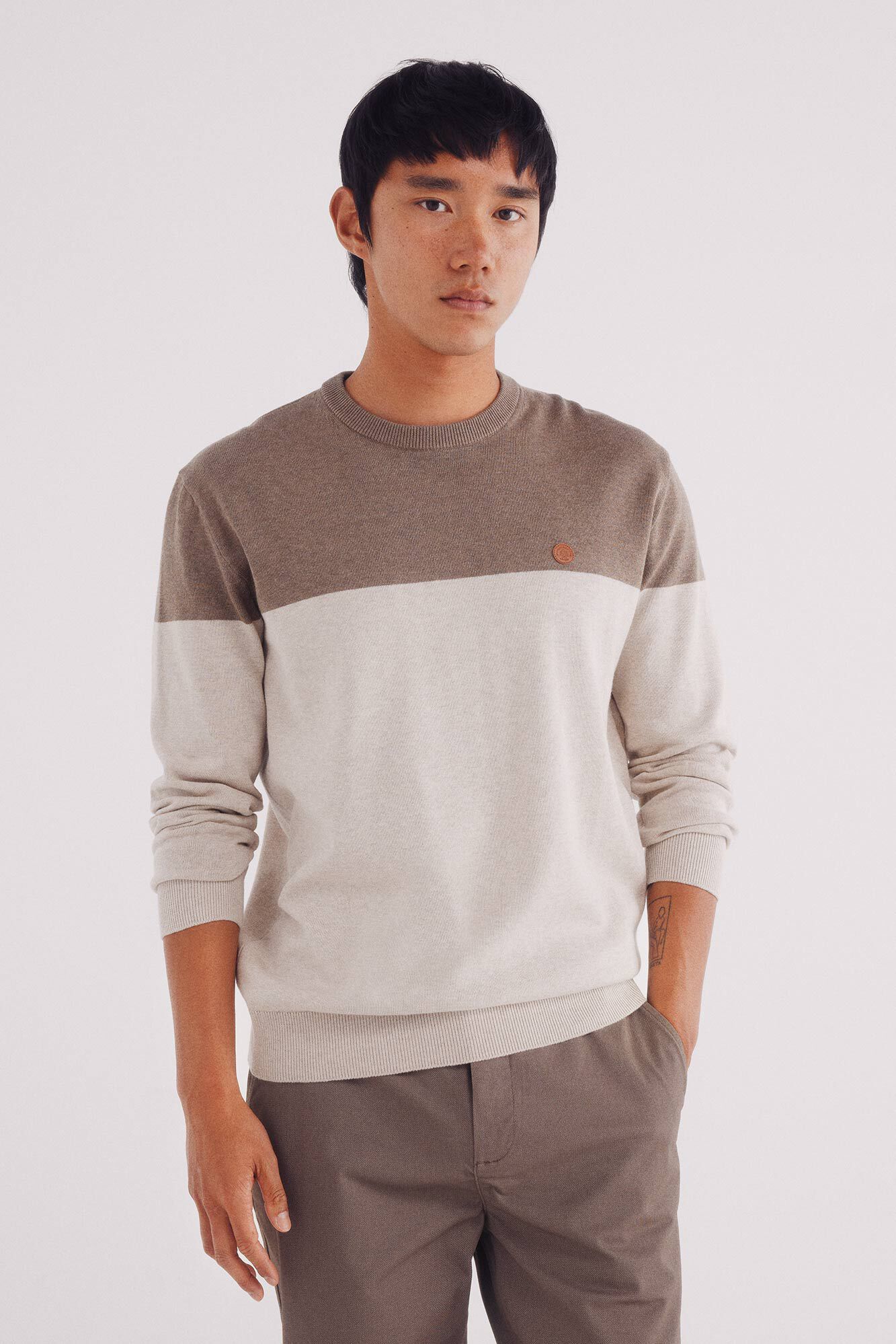 Springfield_Tan_Basic Color Block Jumper_0062734_35_01