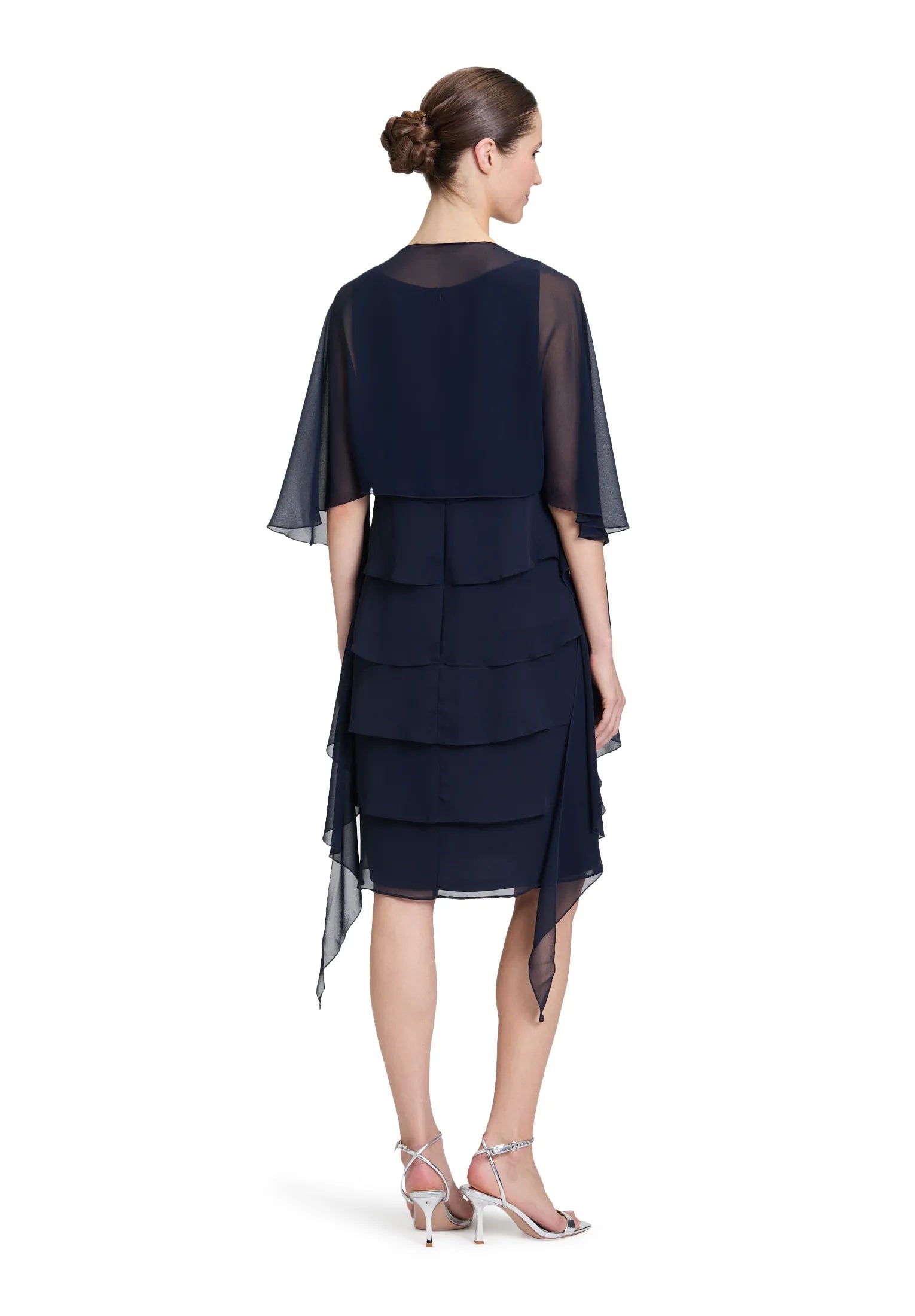 Vera Mont Night Sky Women Chiffon Stole with Flounce SKU: 0071-4825_8541 Image 03