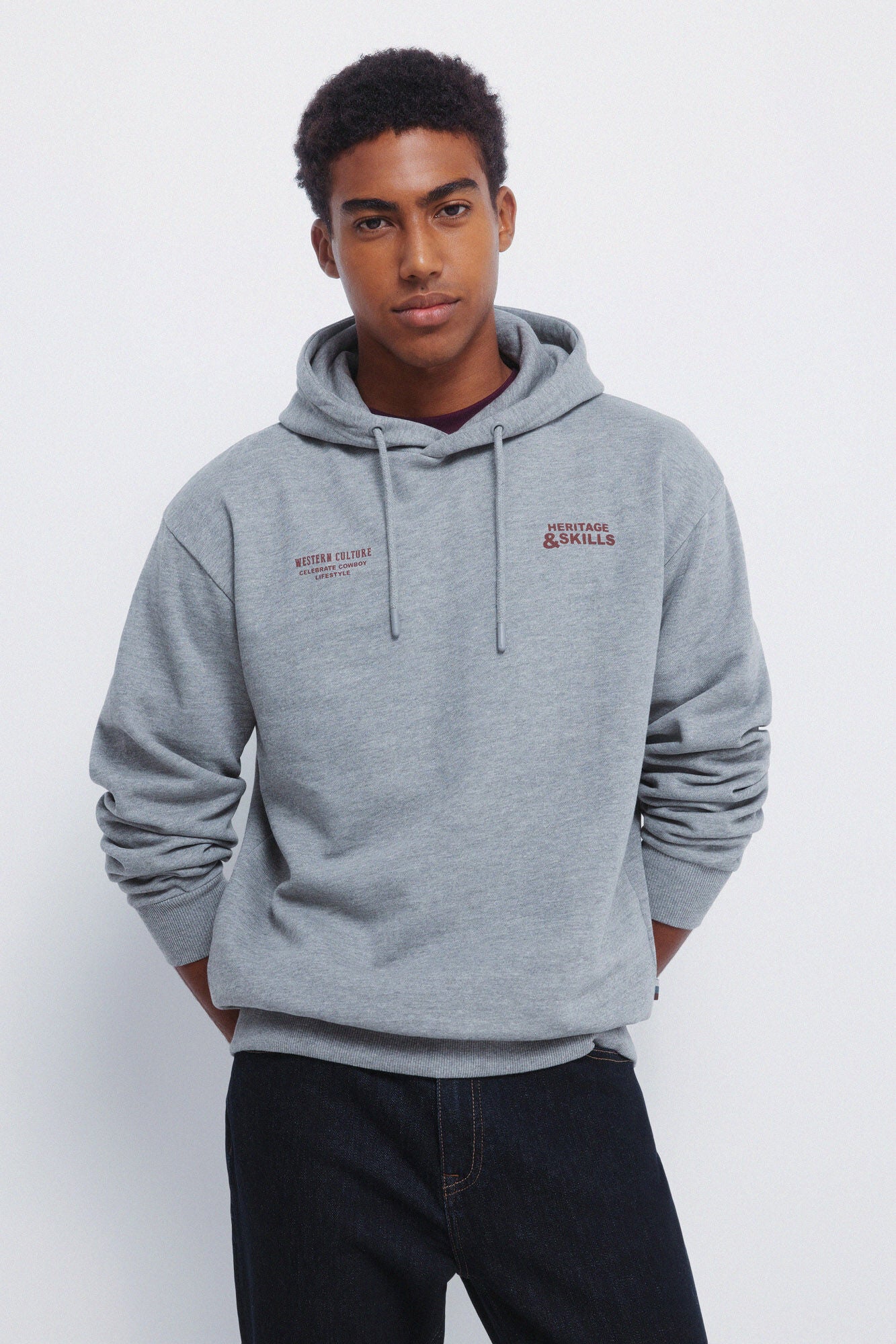 Springfield_Medium Grey_Sweatshirt Crew Neck with Patches_0092100_46_04