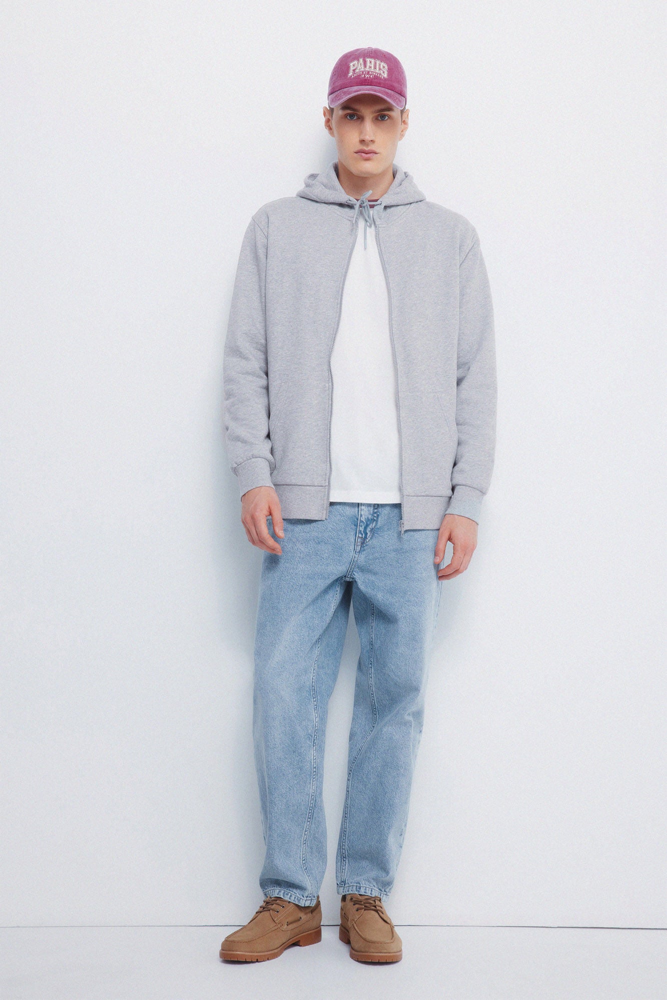 Springfield_Medium Grey_Sweatshirt Hood with Zip Fastening_0092108_46_03