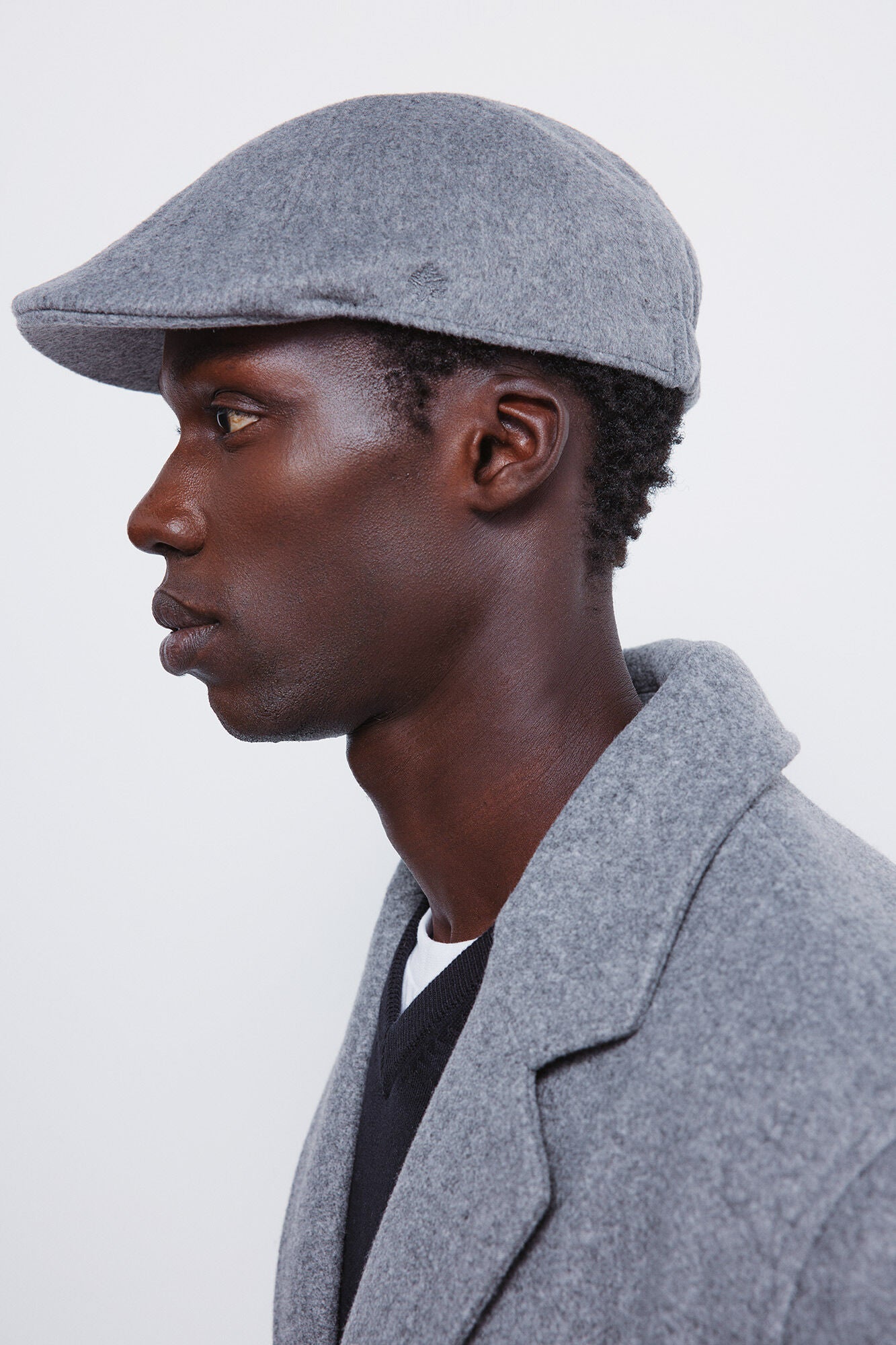 Springfield_Dark Grey_Gray Wool Blend Flat Cap_0122834_42_01