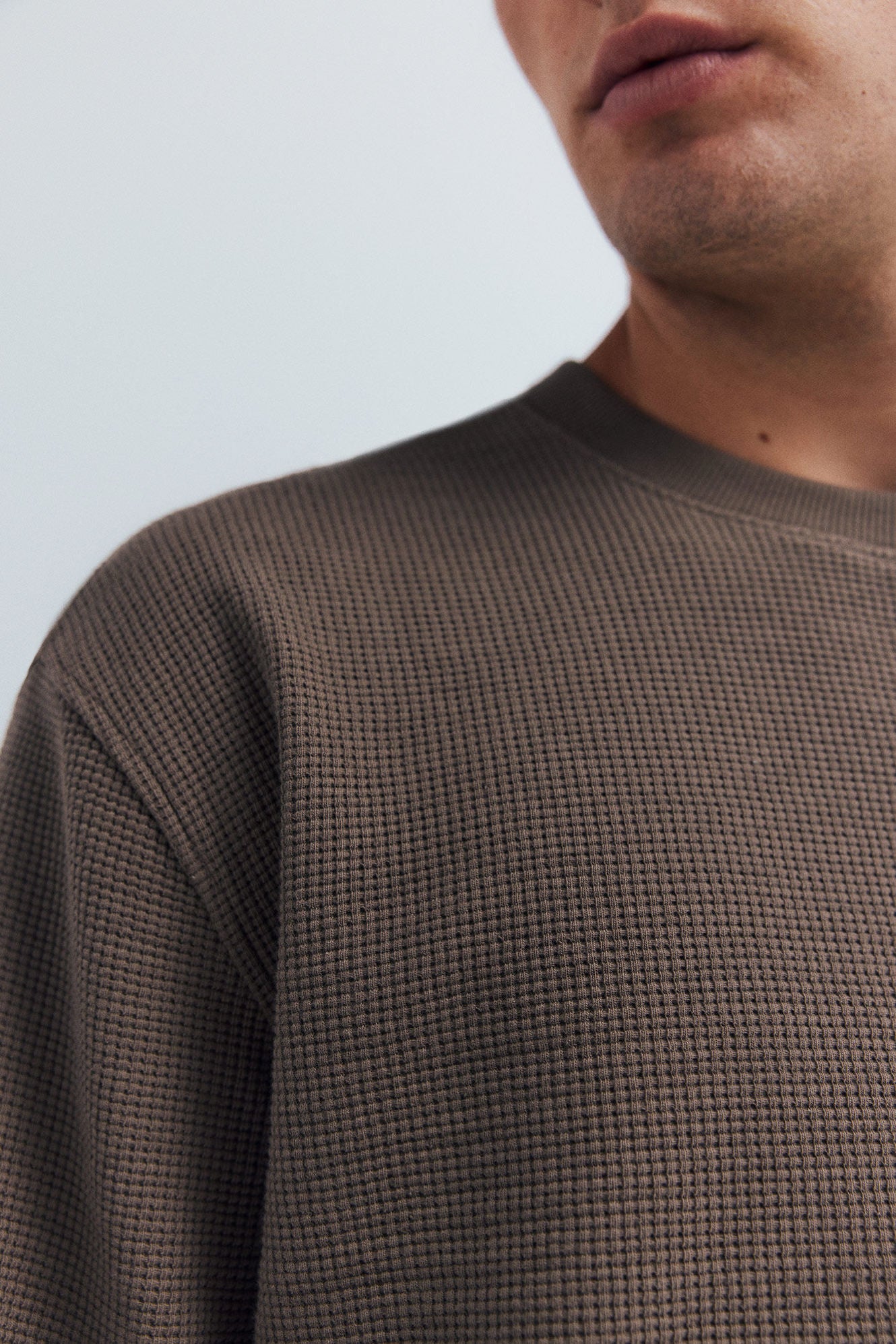 Springfield_Tan_Long Sleeve Waffle T-Shirt_0222059_35_02