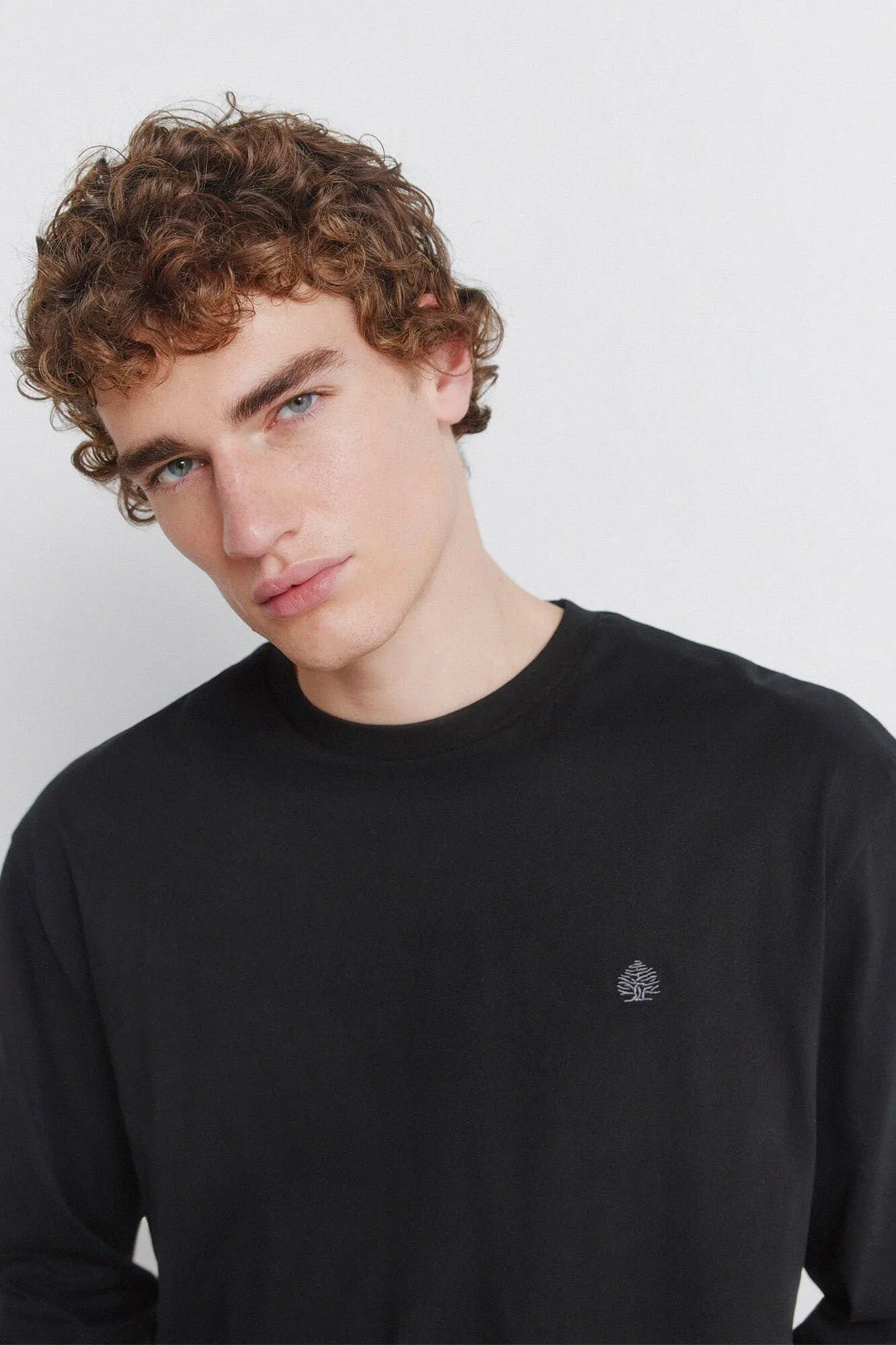 Springfield Black Men Carbon Long Sleeve T-Shirt SKU: 0223727_01 Image 02