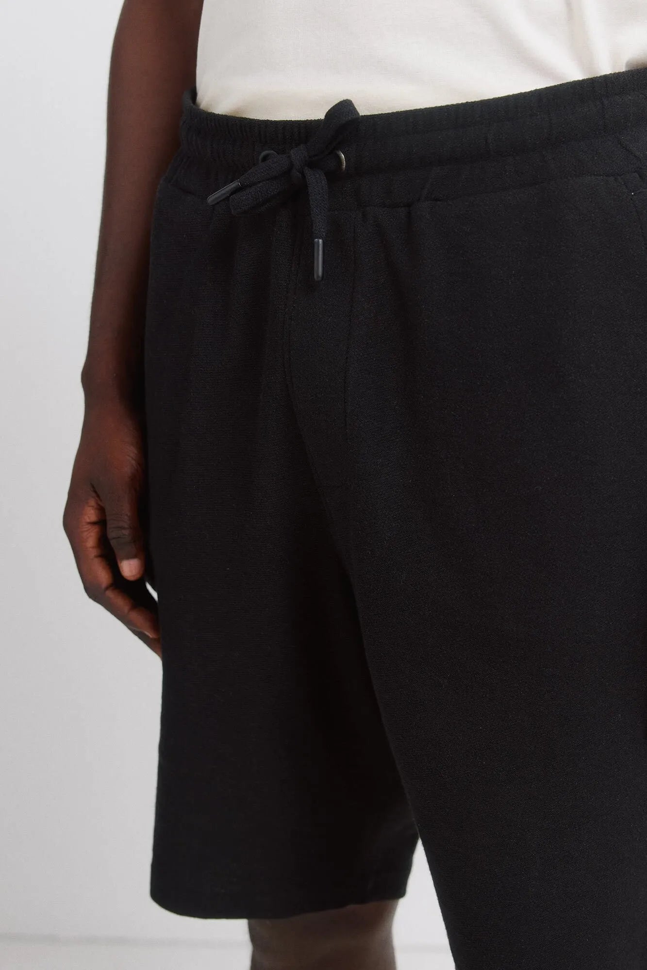 Springfield Black Men Fleece Bermuda Shorts SKU: 0223735_01 Image 04