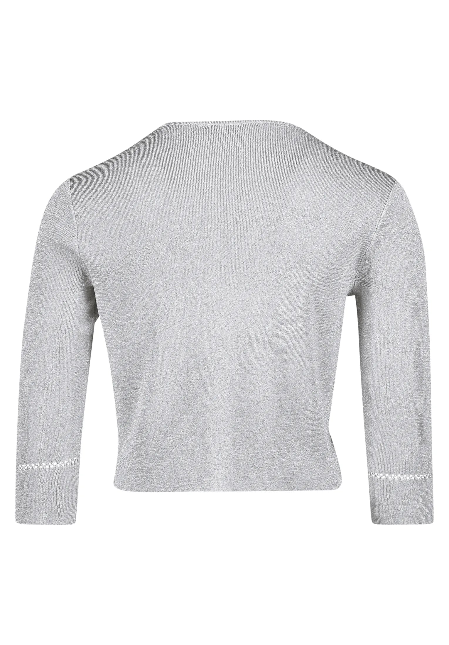 Vera Mont Grey/Silver Women Open Knit Bolero SKU: 0225-4818_9894 Image 07