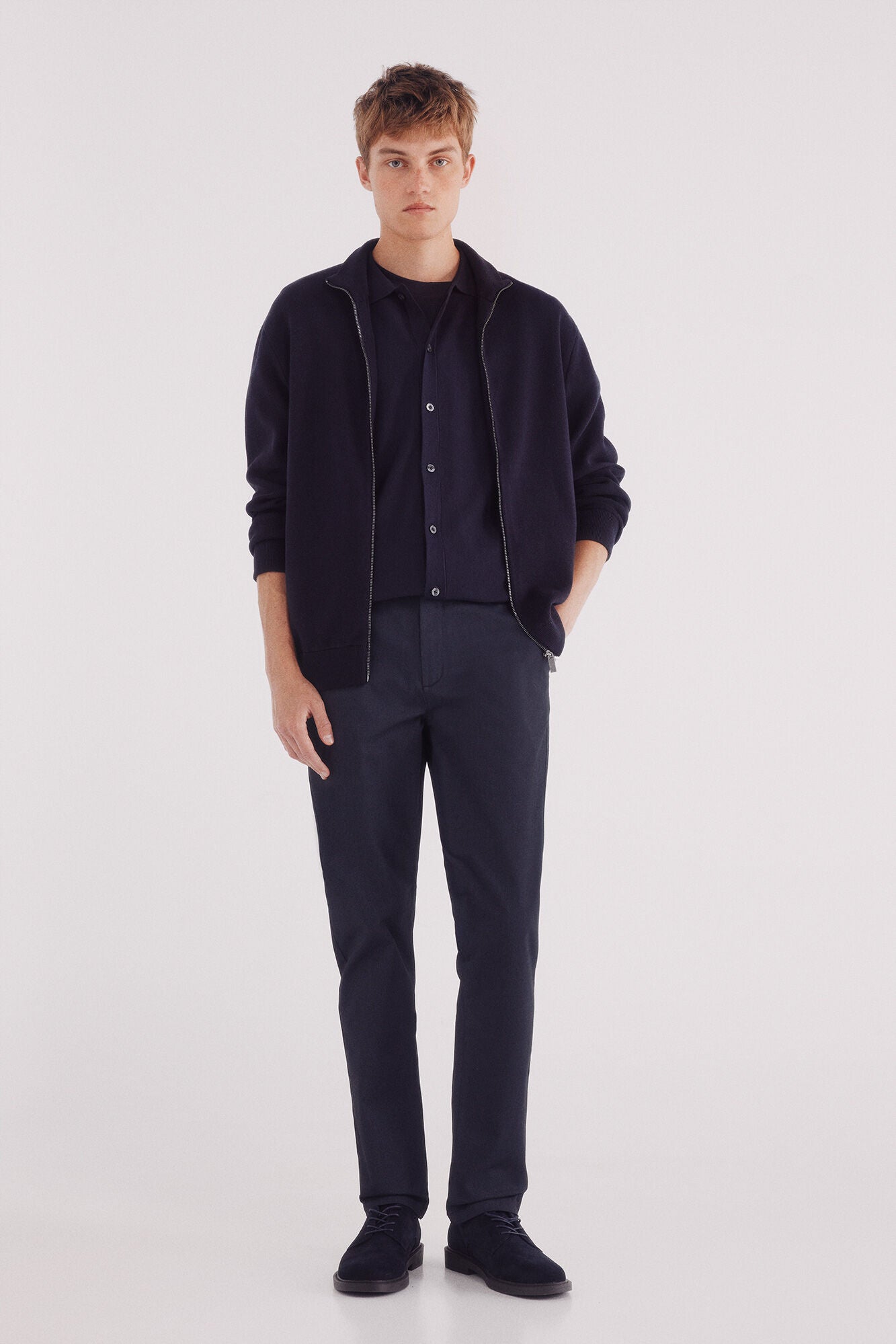 Springfield_Navy_Milano Zip Fastening Cardigan_0232604_10_04
