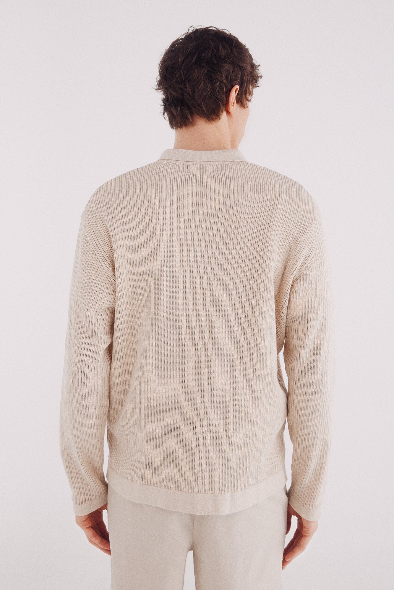 Springfield_Beige_Structured Cardigan in Colour_0232607_51_04