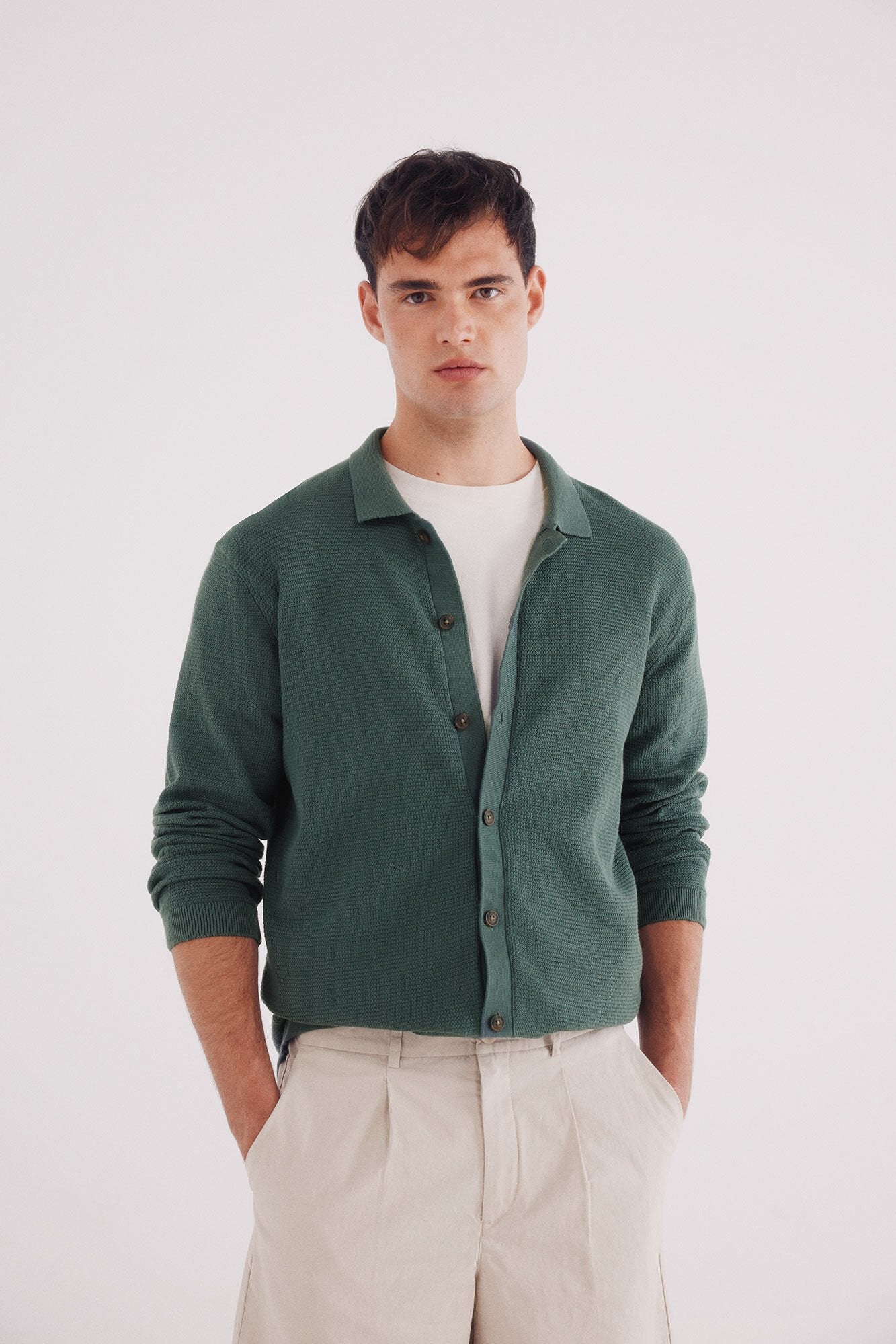 Springfield_Green_Structured Cardigan in Colour_0232608_23_01