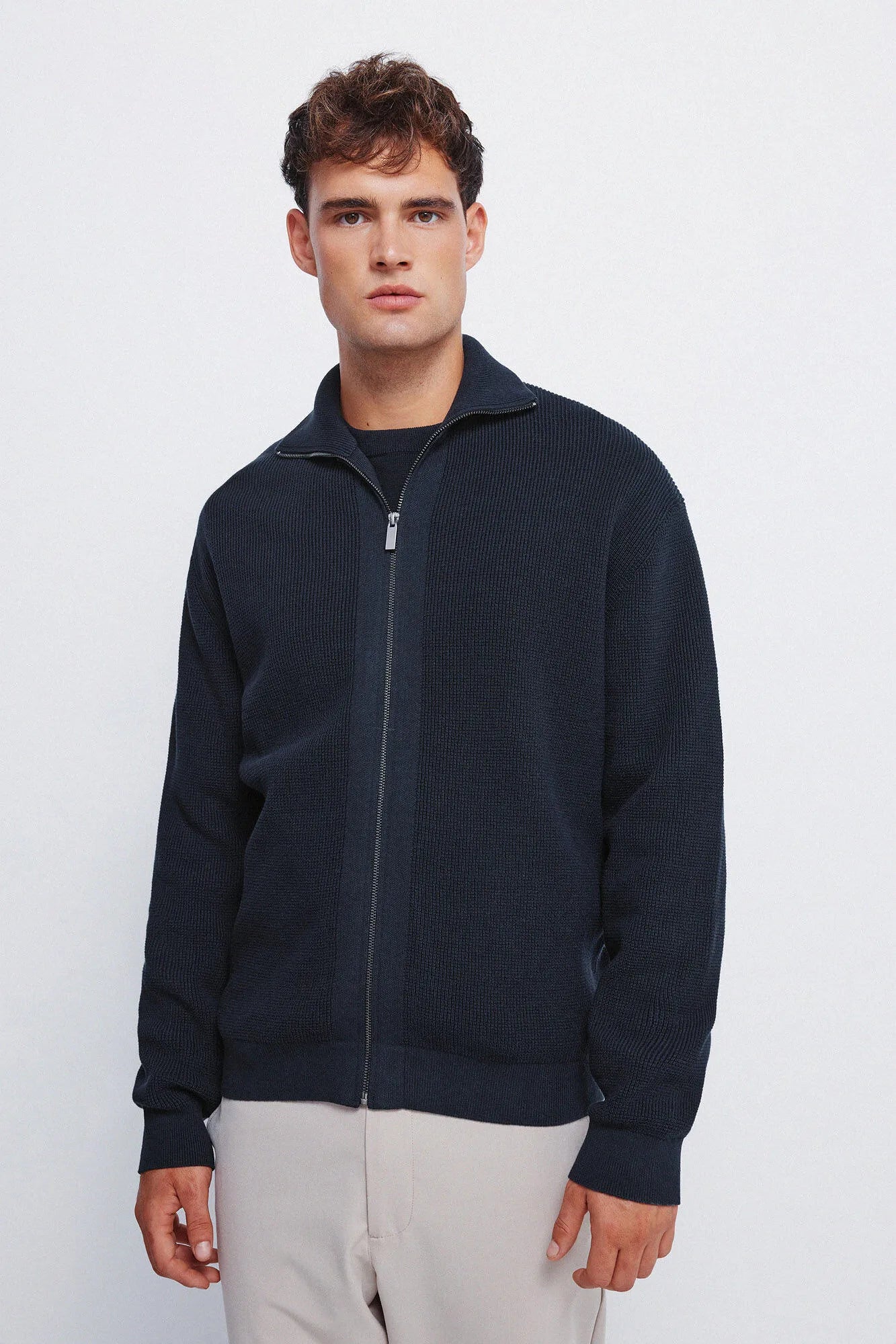 Springfield_Dark Blue_Zip Fastening Cardigan Cardigan_0232610_11_04