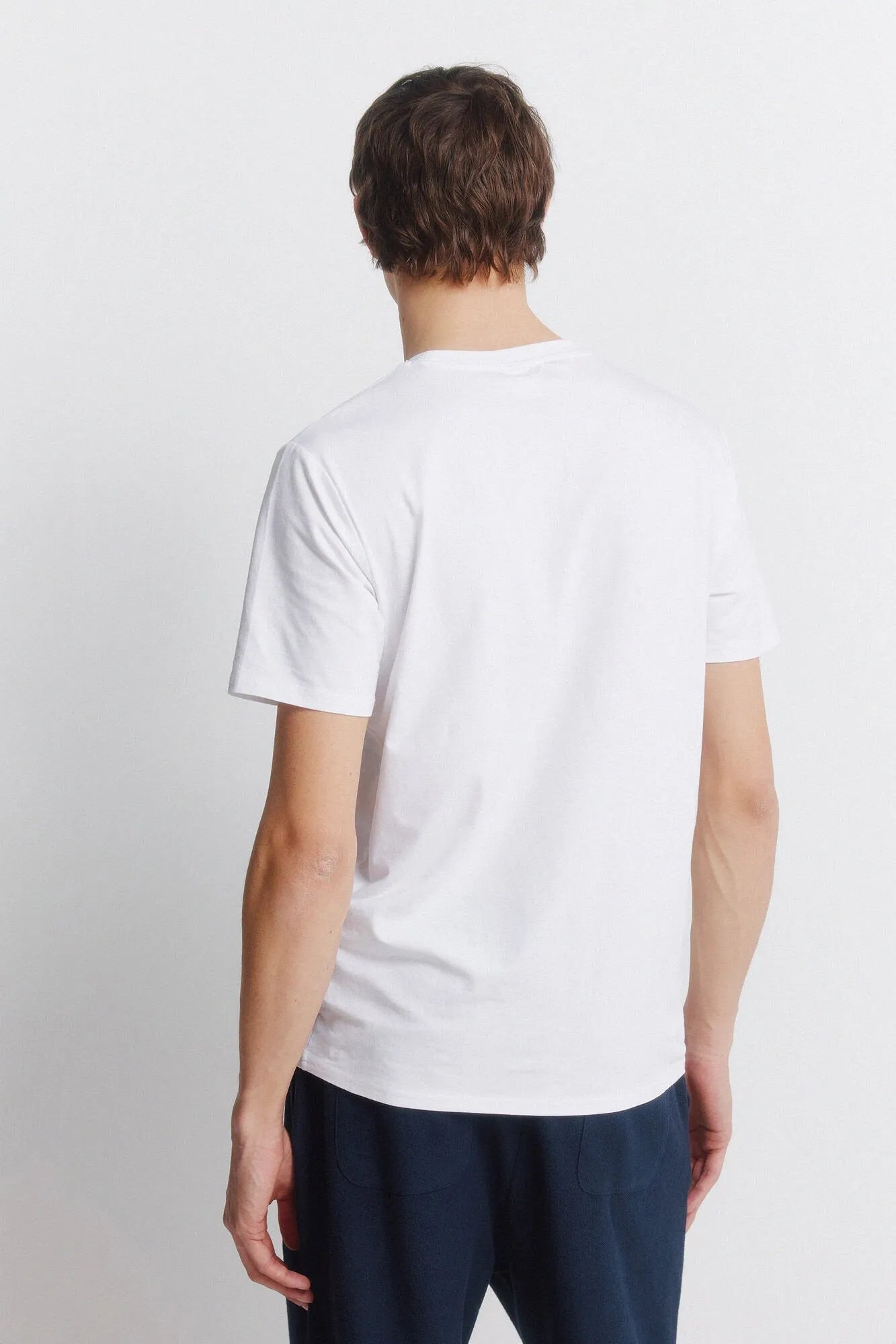 Springfield White Men Lycra Slim Fit T-Shirt SKU: 0243378_99 Image 03