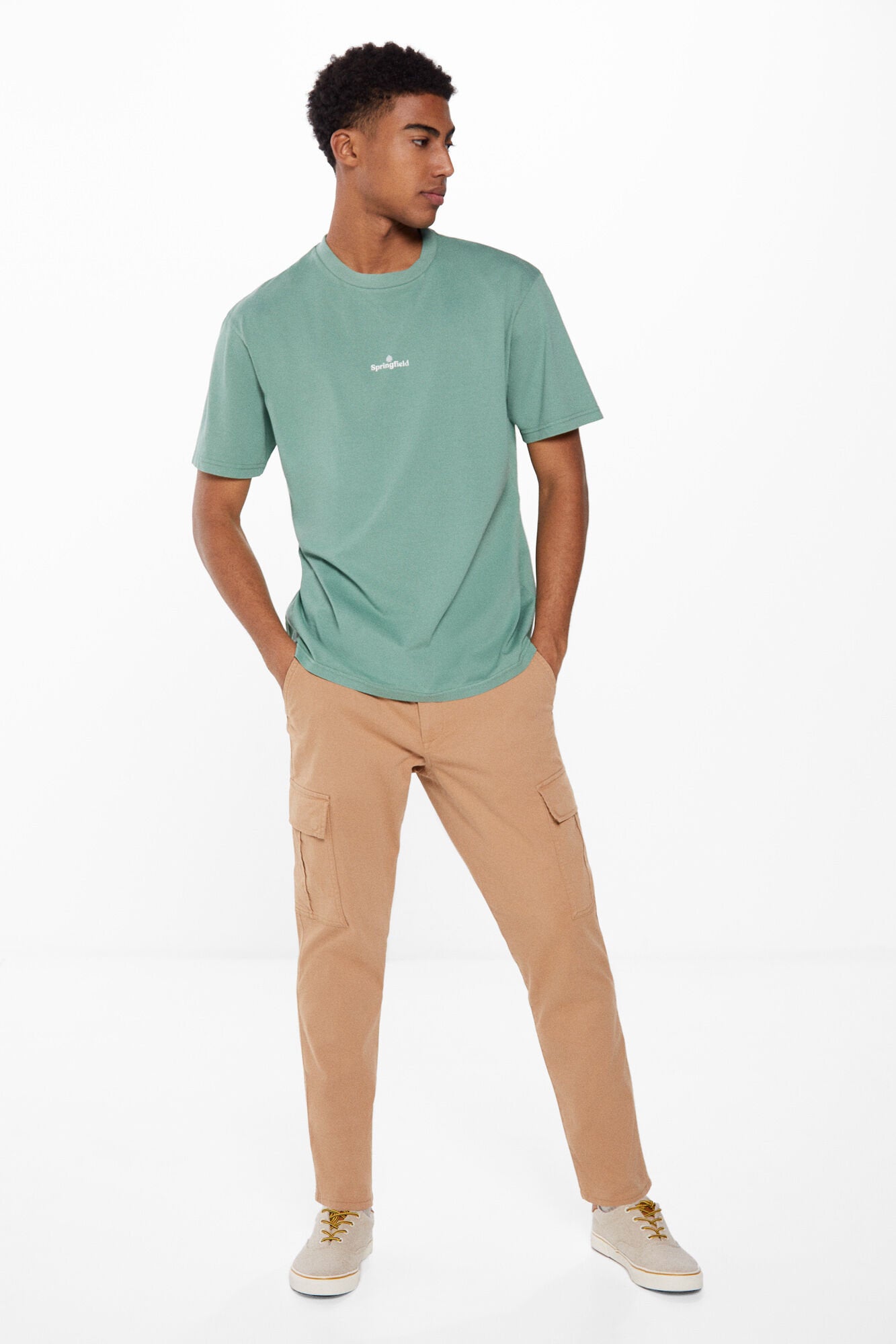 Basic T Shirt With Springfield Logo_0247061_27_03