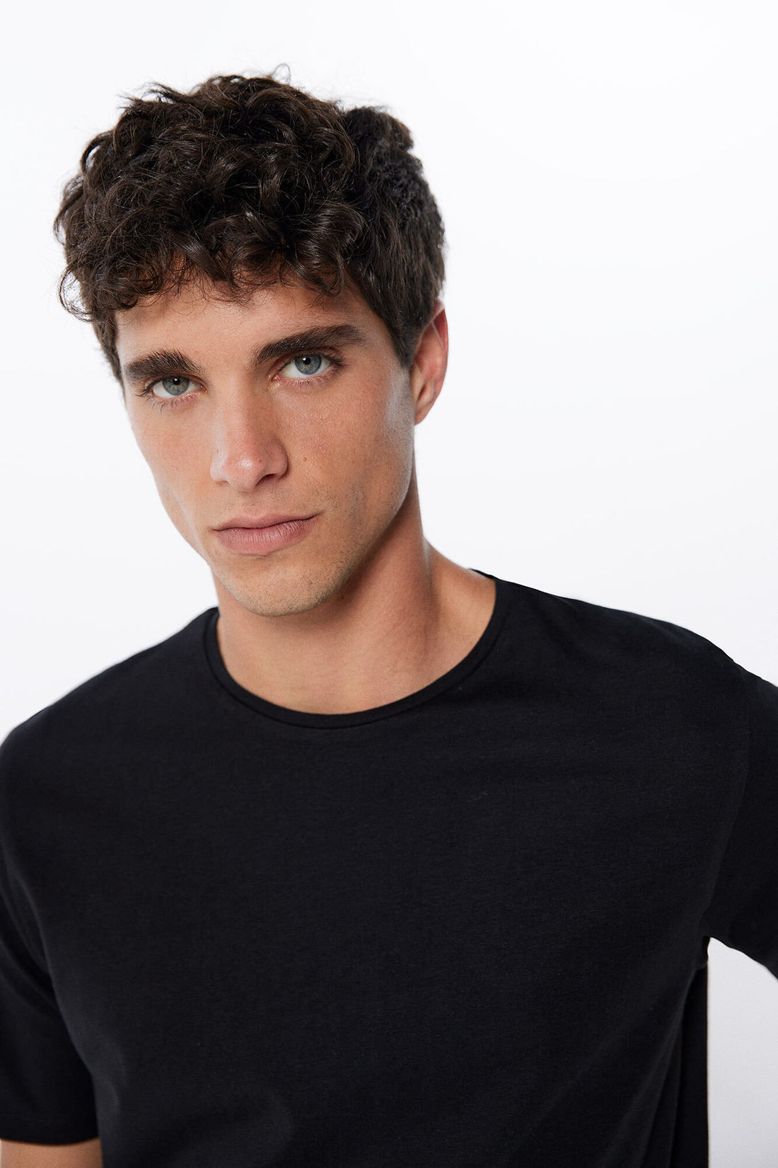 Basic Plain Crew Neck T Shirt_0247062_01_02