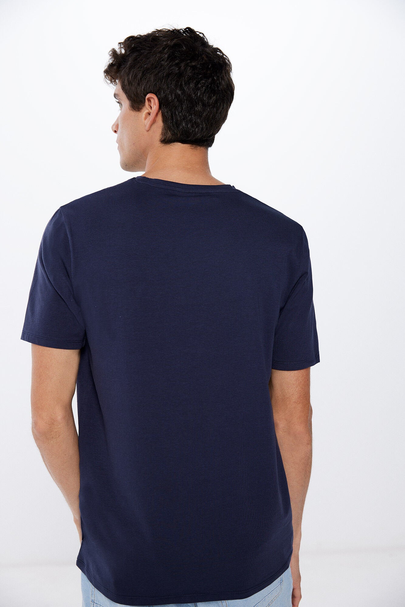 Basic Plain Crew Neck T Shirt_0247062_11_03