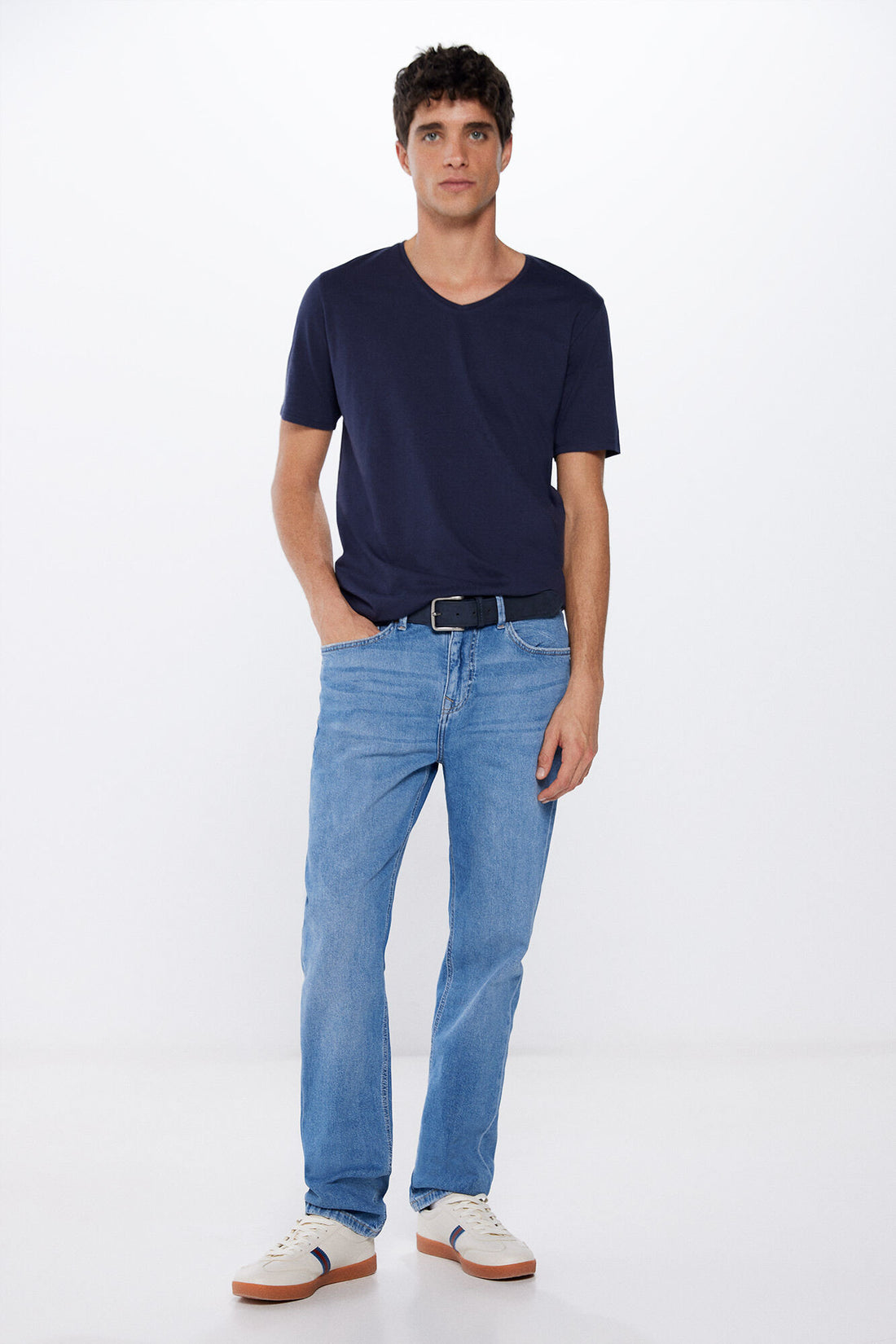 Basic Plain V Neck T Shirt_0247063_11_02