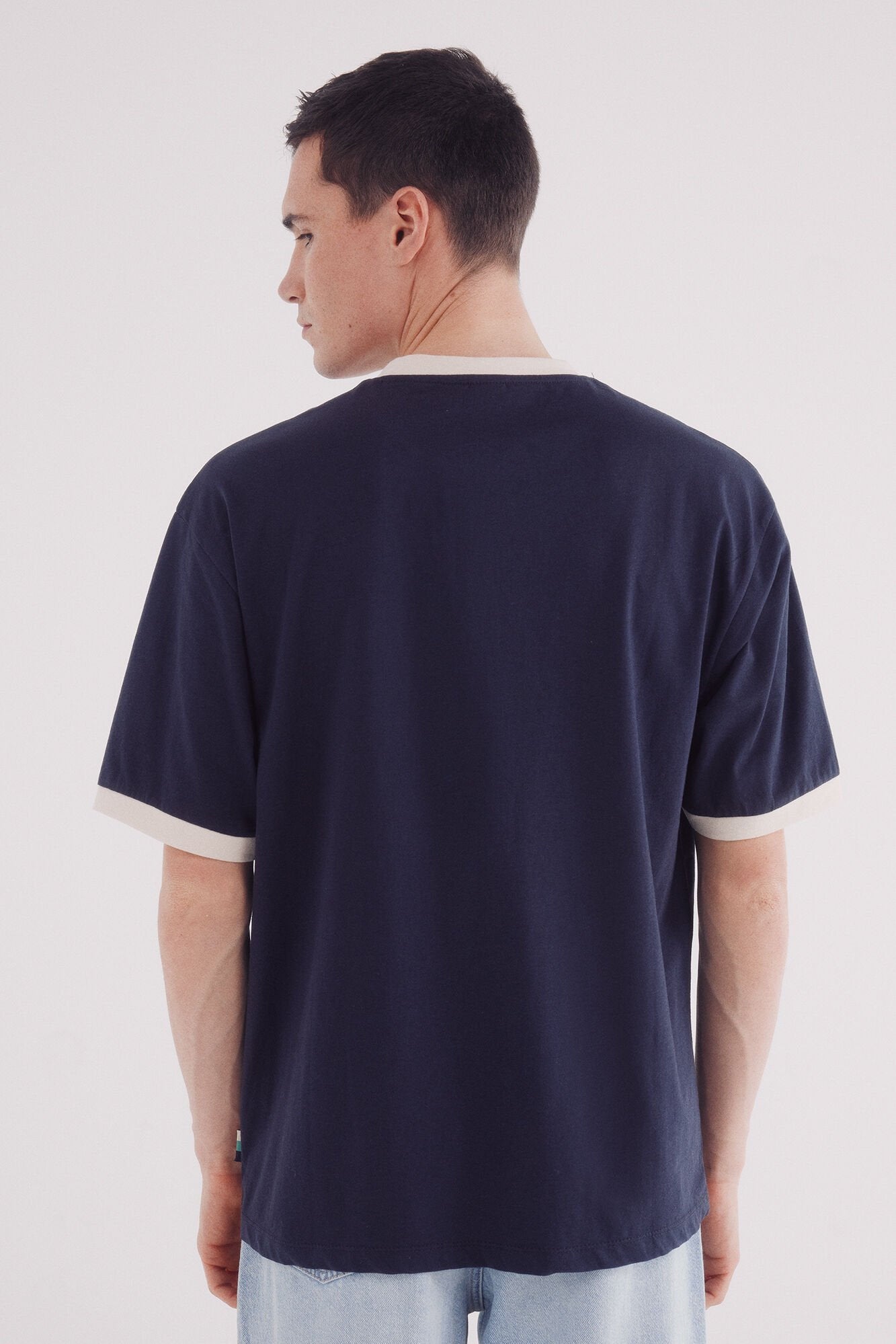 Springfield_Contrast Gang Rib T-Shirt_0269188_11_04