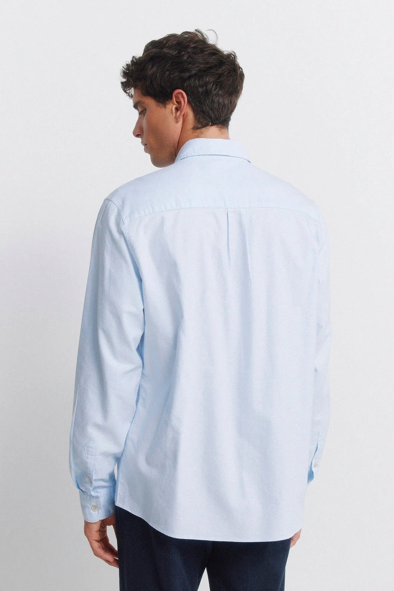 Springfield Blue Men Lightweight Oxford Shirt SKU: 0273624_16 Image 04
