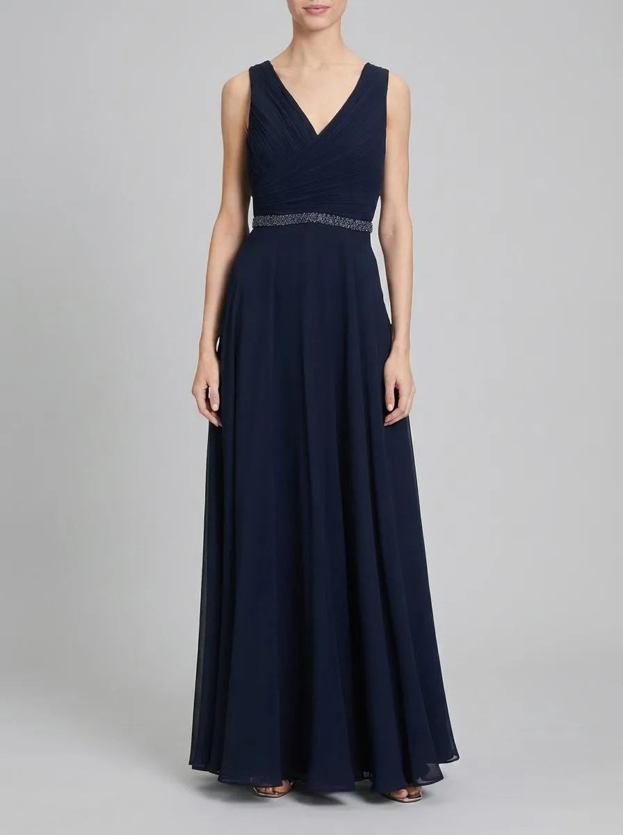 Vera Mont Night Sky Women Pleated Evening Dress SKU: 0299-4825_8541 Image 00