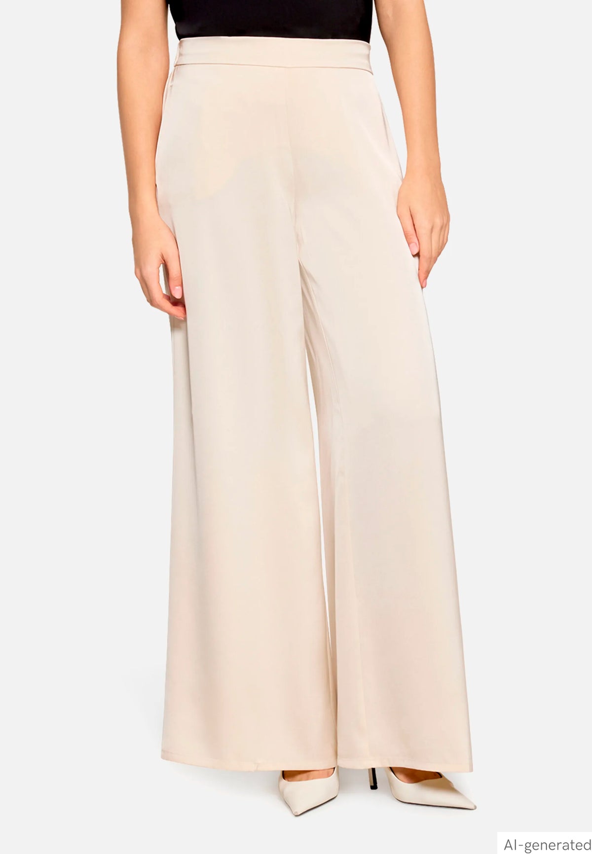Vera Mont Champagne Sorbet Women Modern Fit Trousers with Pockets SKU: 0300-4262_1085 Image 01