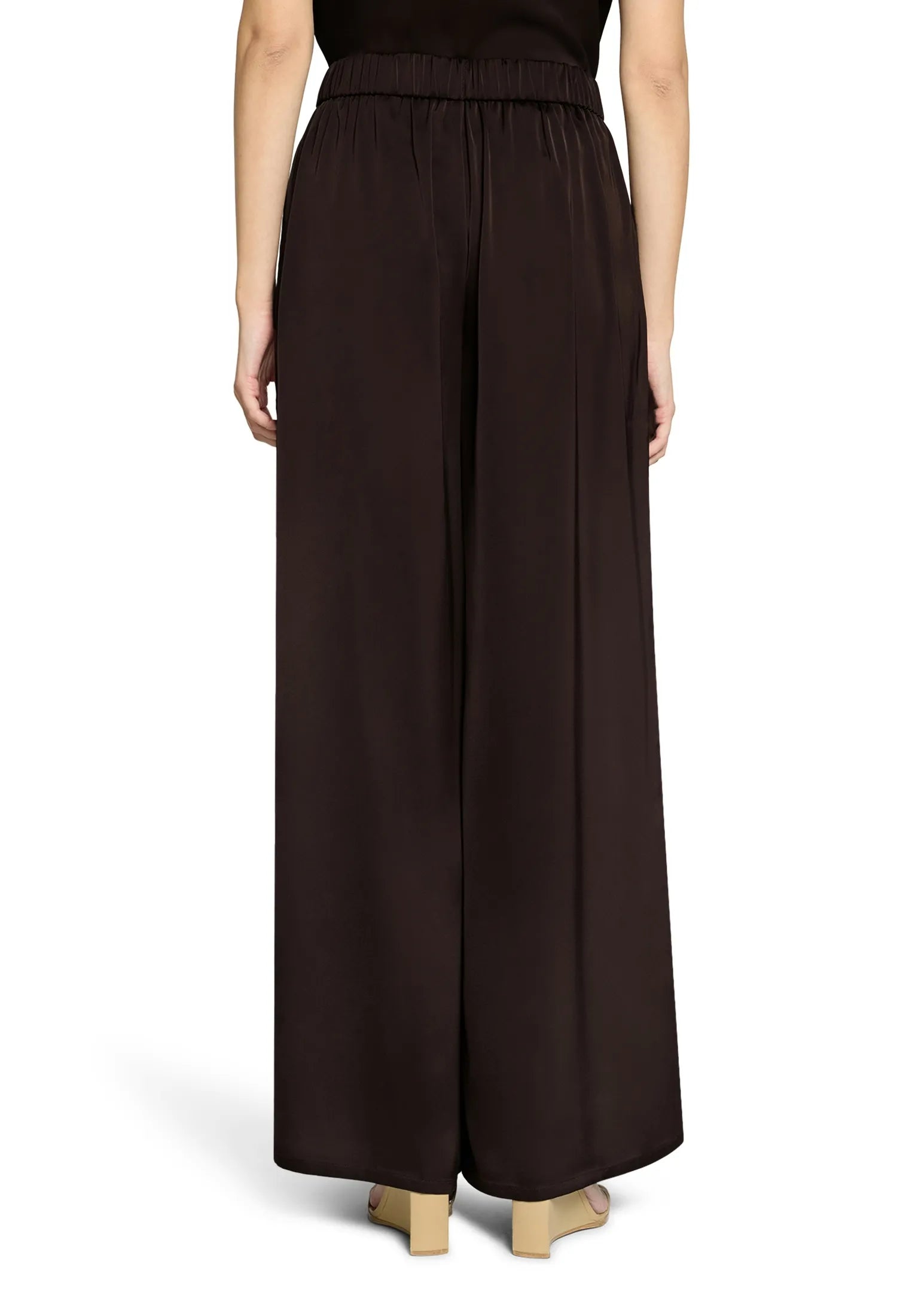 Vera Mont Espresso Brown Women Modern Fit Trousers with Pockets SKU: 0300-4262_7409 Image 01