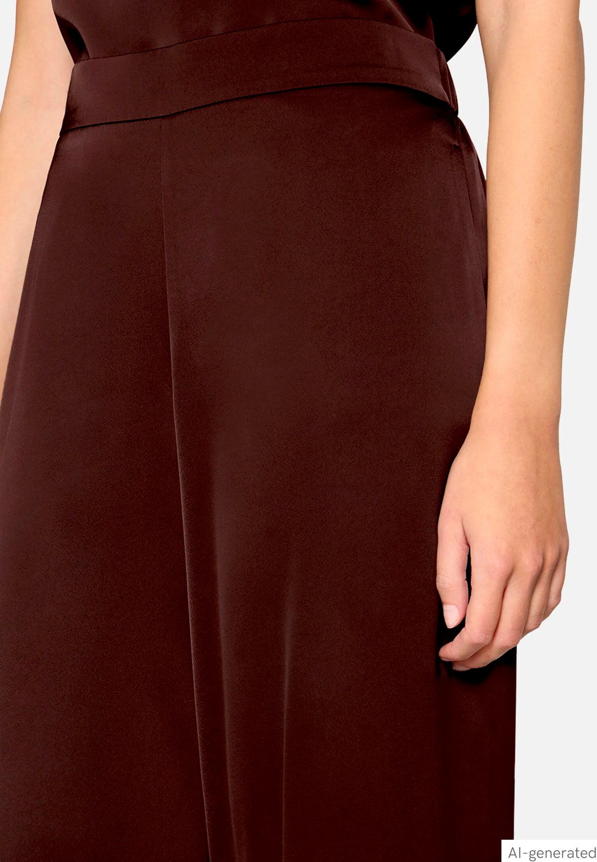 Vera Mont Espresso Brown Women Modern Fit Trousers with Pockets SKU: 0300-4262_7409 Image 07