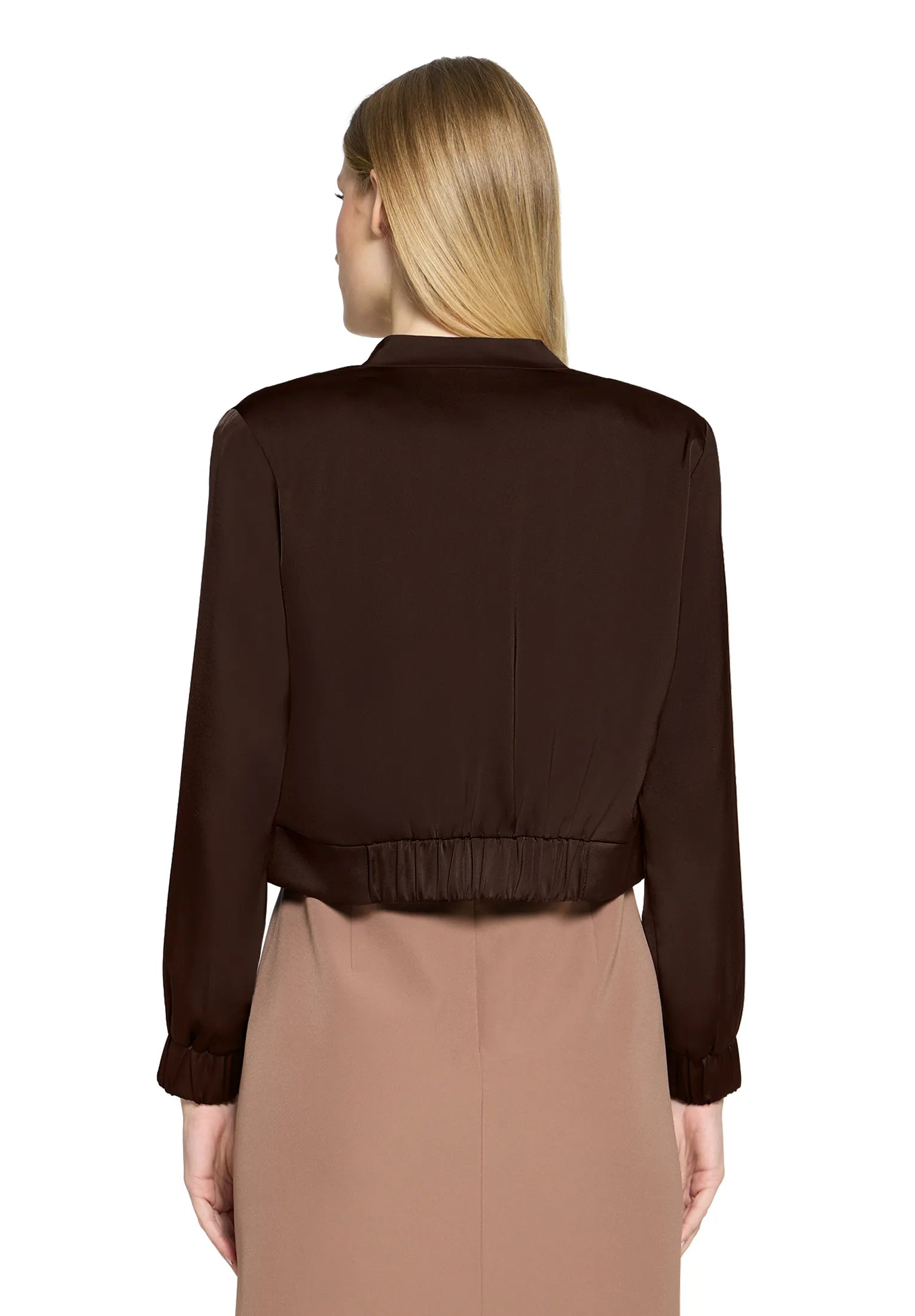 Vera Mont Espresso Brown Women Long-Sleeved Blouson SKU: 0305-4262_7409 Image 04
