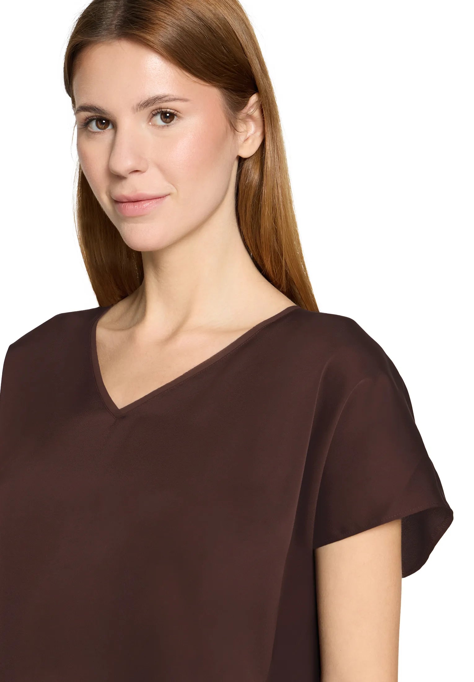 Vera Mont Espresso Brown Women Blouse Long 1/2 Sleeve SKU: 0342-4262_7409 Image 06