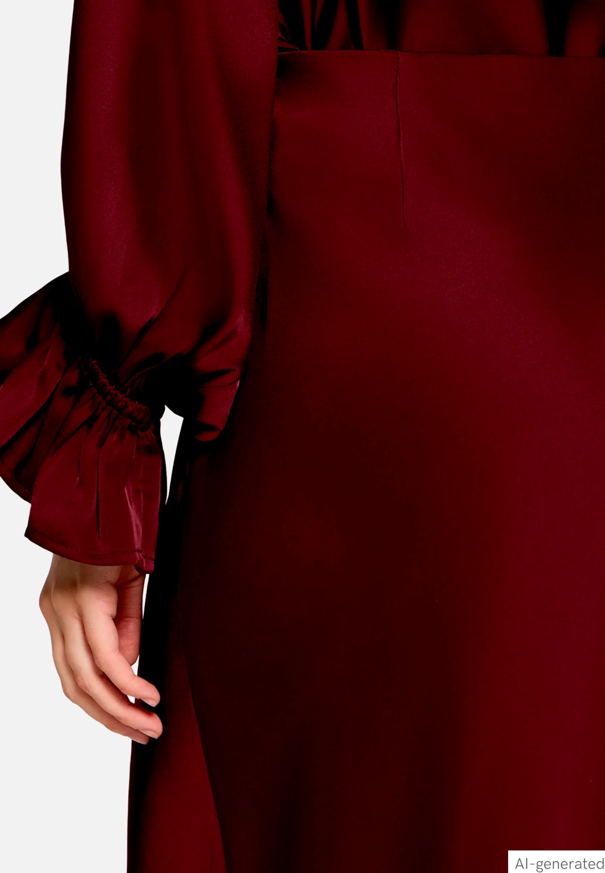 Vera Mont Deep Dahlia Women Calf-Length Satin Skirt SKU: 0364-4262_4715 Image 06