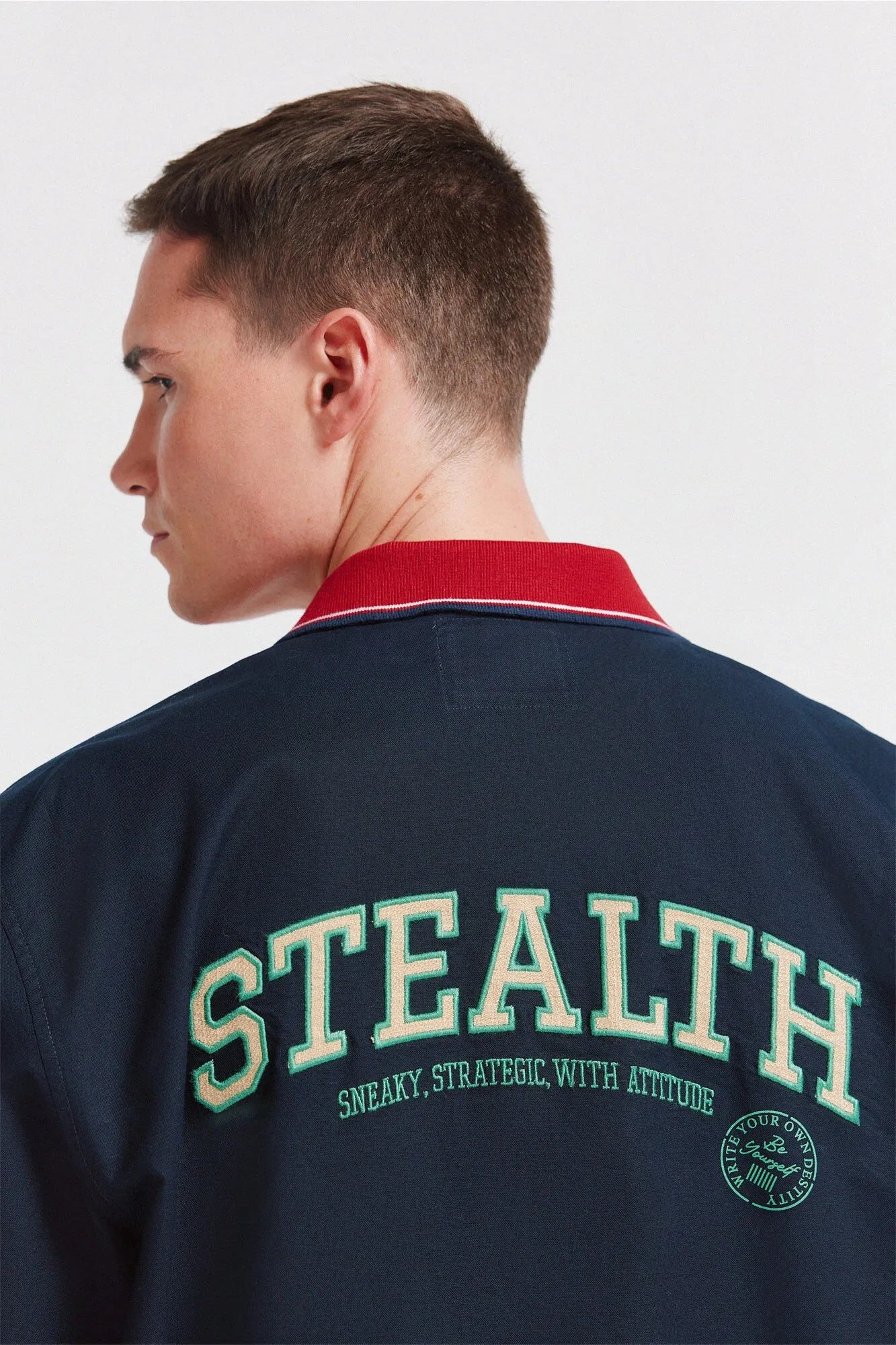 Springfield Blue Men Varsity Short Sleeve Shirt SKU: 0373875_11 Image 05