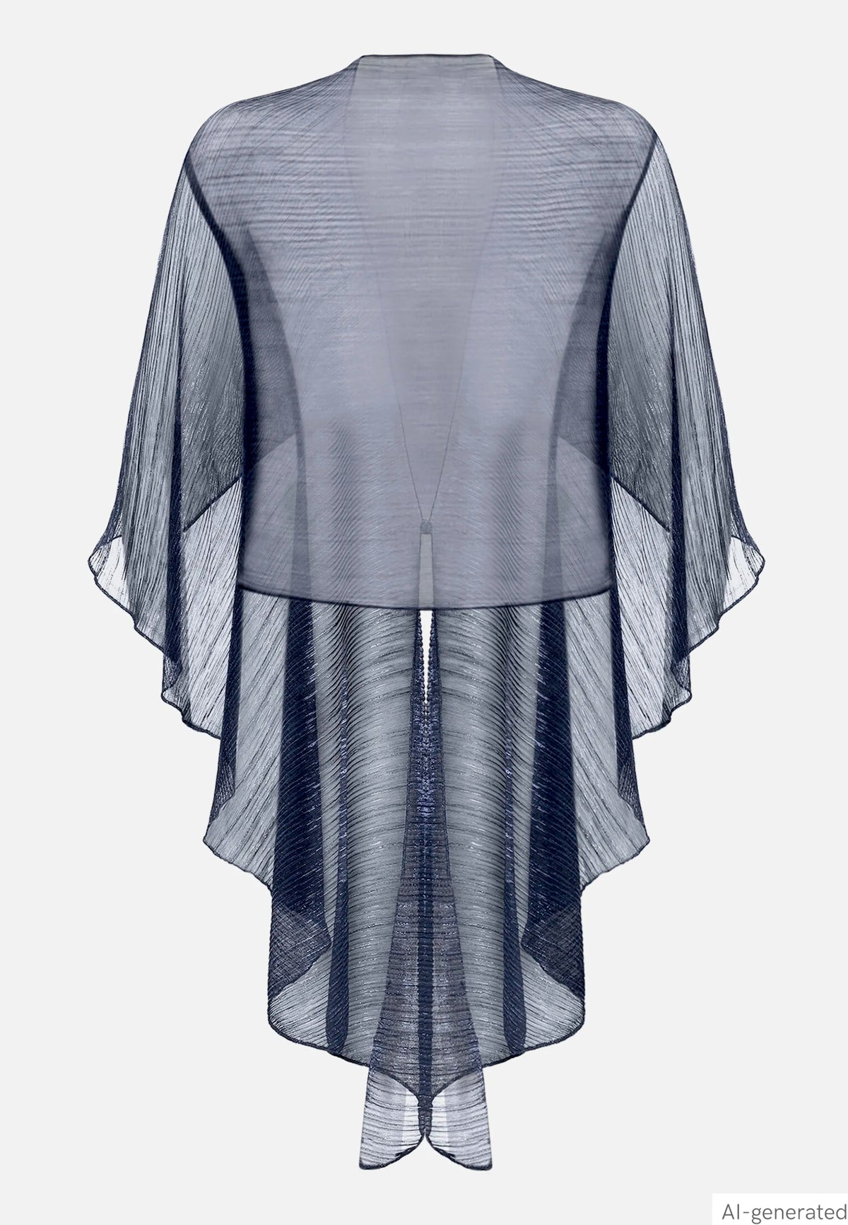 Vera Mont Blue/Black Women Glittery Cape SKU: 0376-4208_8890 Image 05