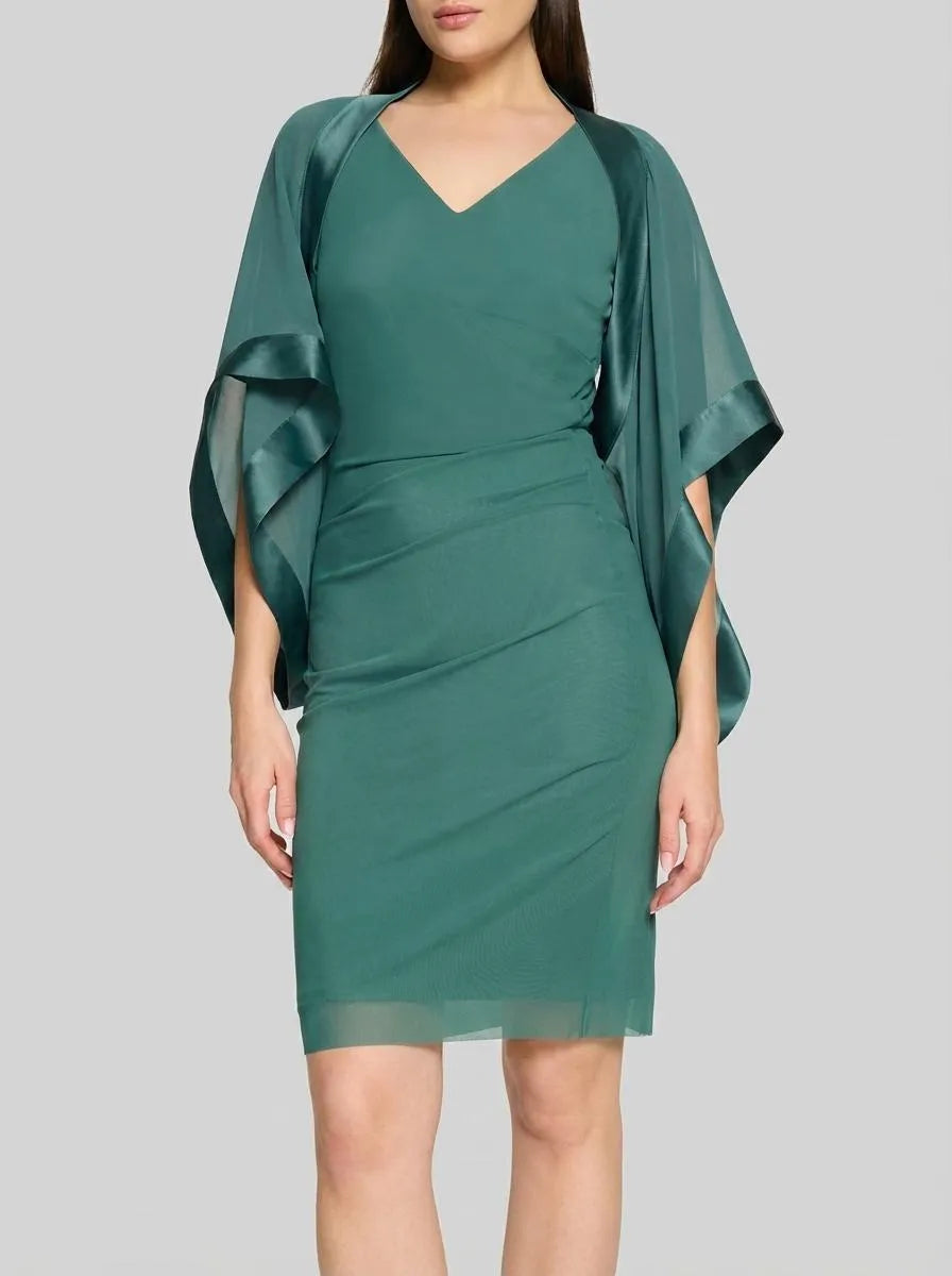 Vera Mont Dark Emerald Women Open Blouse Jacket SKU: 0385-4825_5609 Image 00