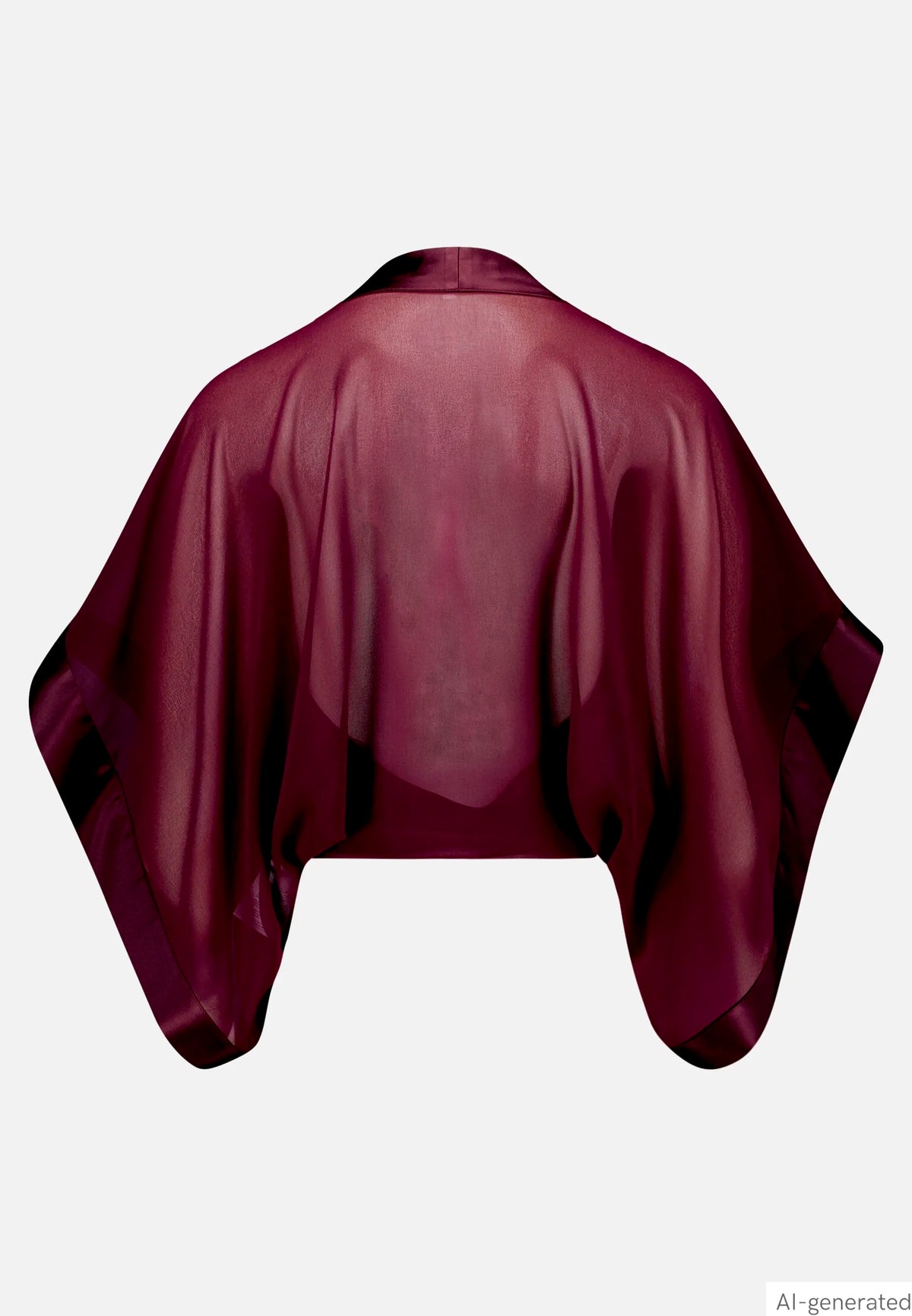 Vera Mont Strong Aubergine Women Chiffon Stole with 3/4 Sleeves SKU: 0385-4825_6179 Image 05