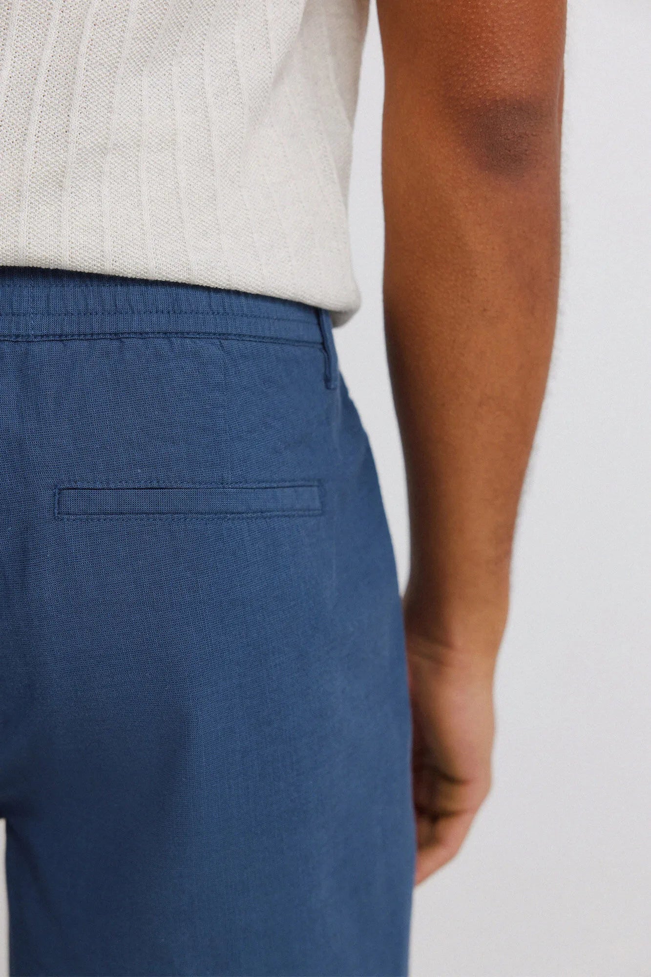 Springfield Blue Men Structured Bermuda Shorts SKU: 0433670_11 Image 06