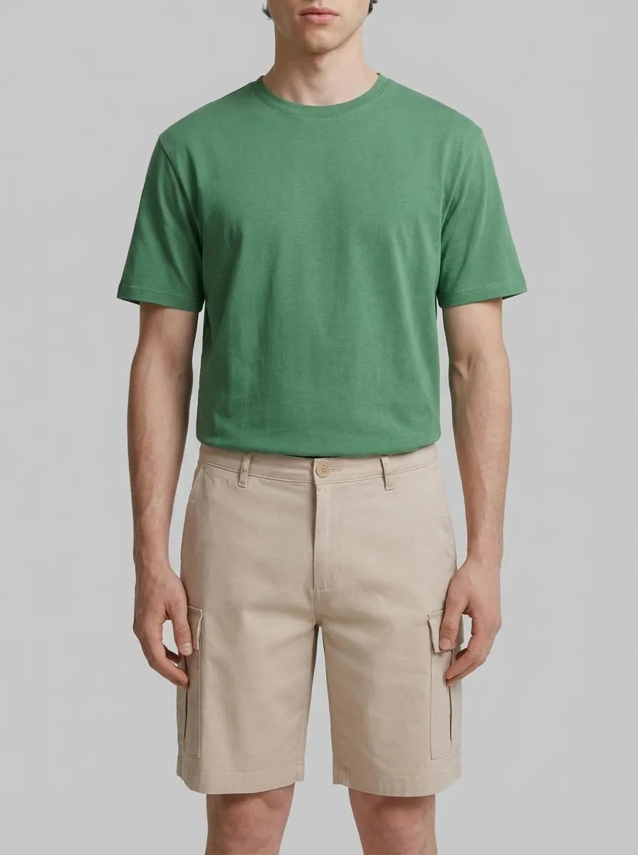 Springfield Beige Men Comfort Fit Cargo Bermuda Shorts SKU: 0433672_50 Image 00