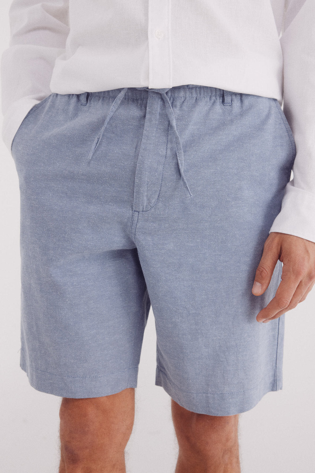 Springfield_Slim Fit Linen Bermuda Shorts_0439946_15_02