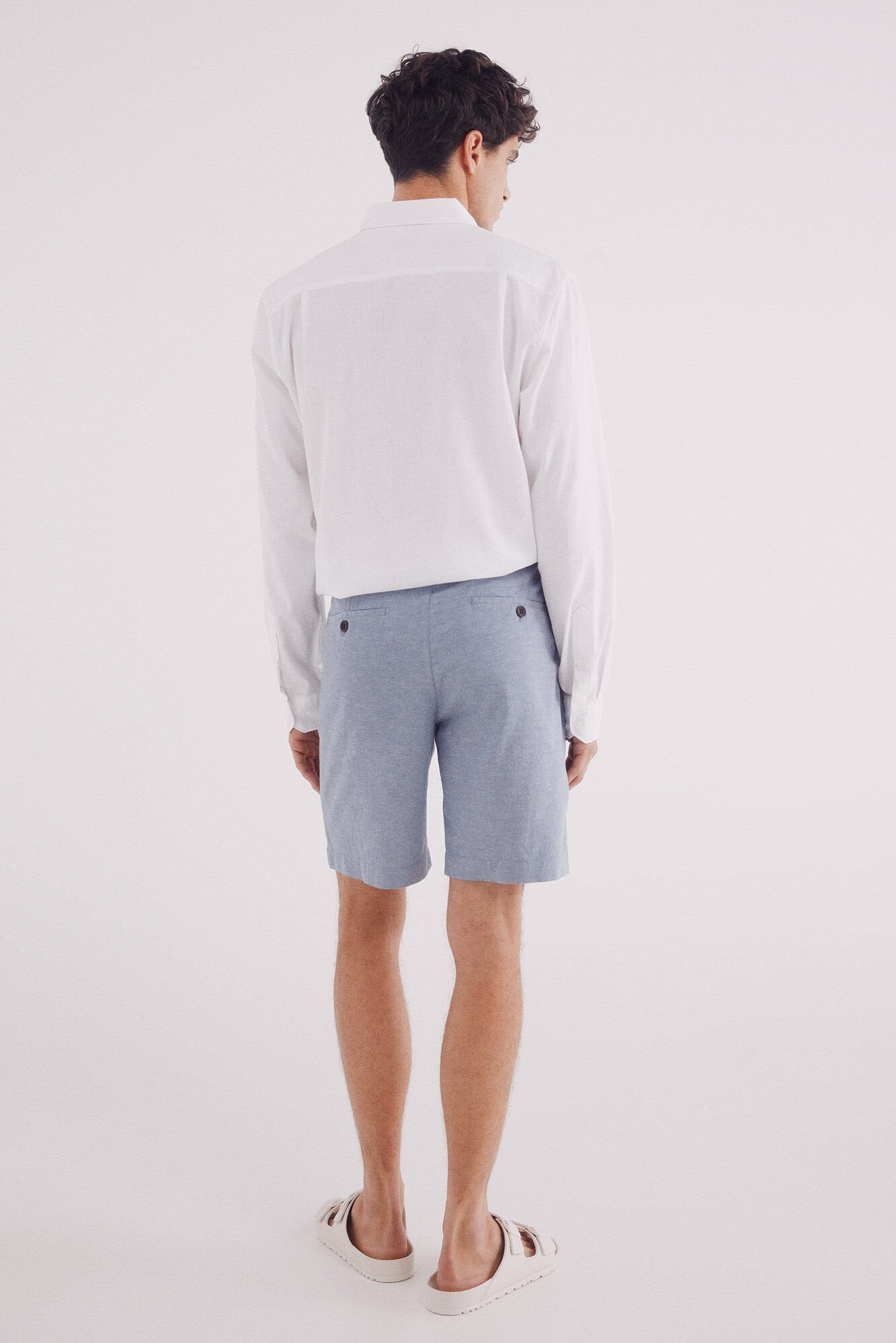 Springfield_Slim Fit Linen Bermuda Shorts_0439946_15_03