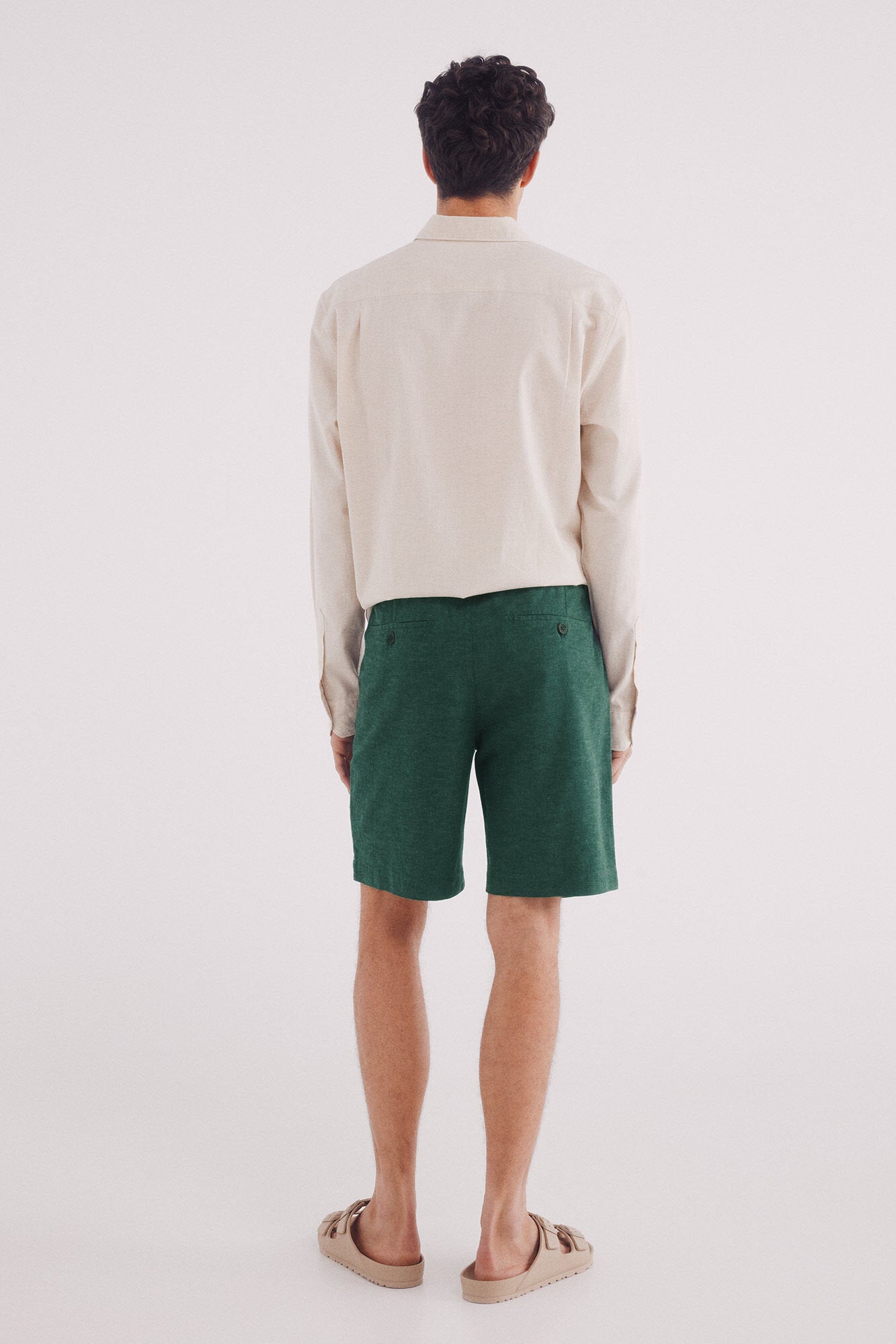 Springfield_Slim Fit Linen Bermuda Shorts_0439946_22_04