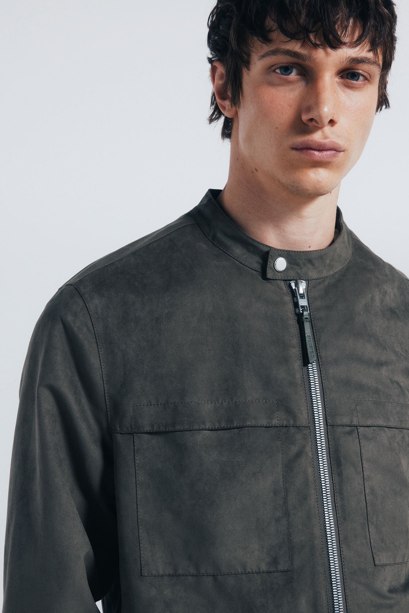 Springfield_Green_Faux Suede Jacket_0482282_91_06