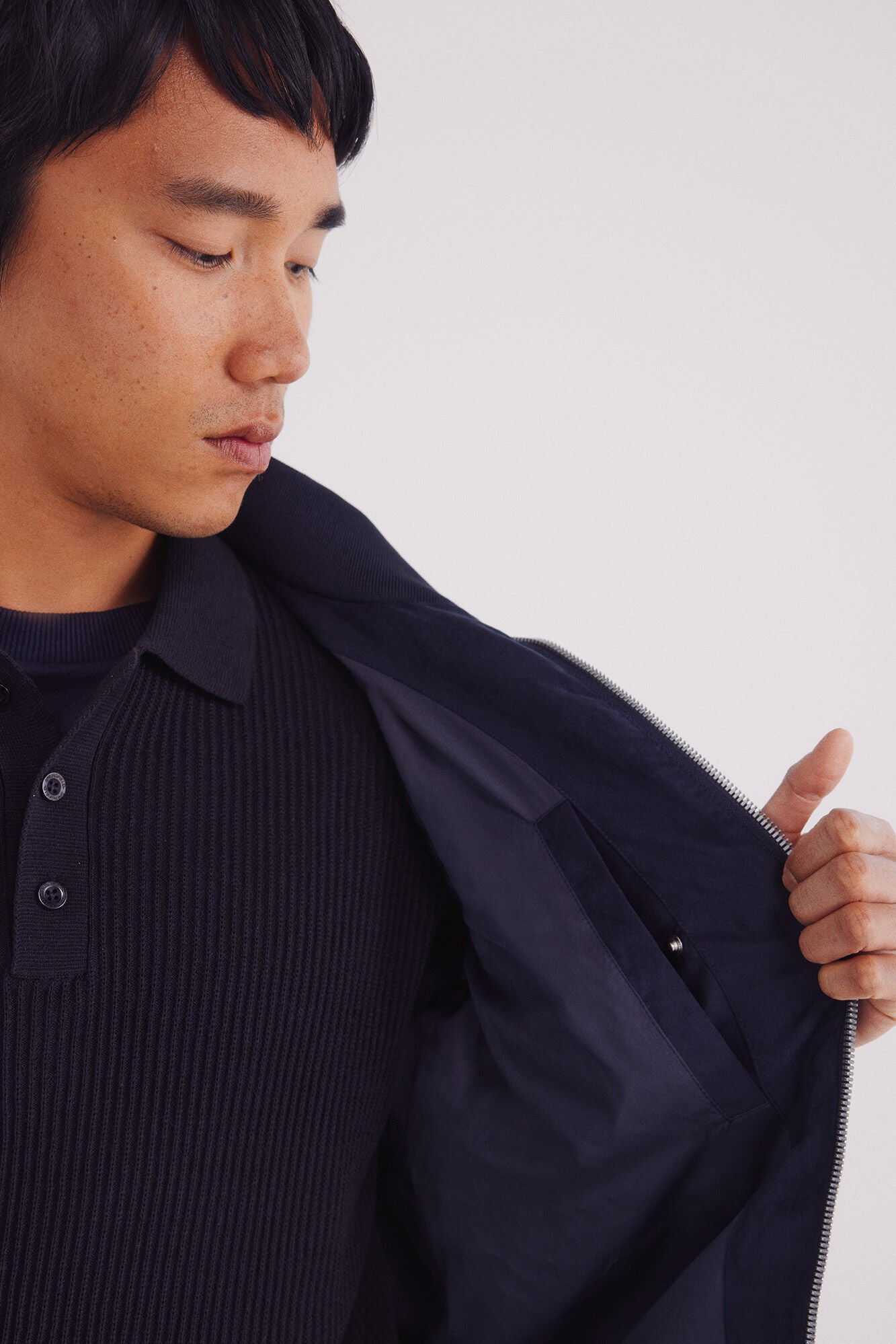 Springfield_Blue_Faux Suede Jacket_0482284_11_04