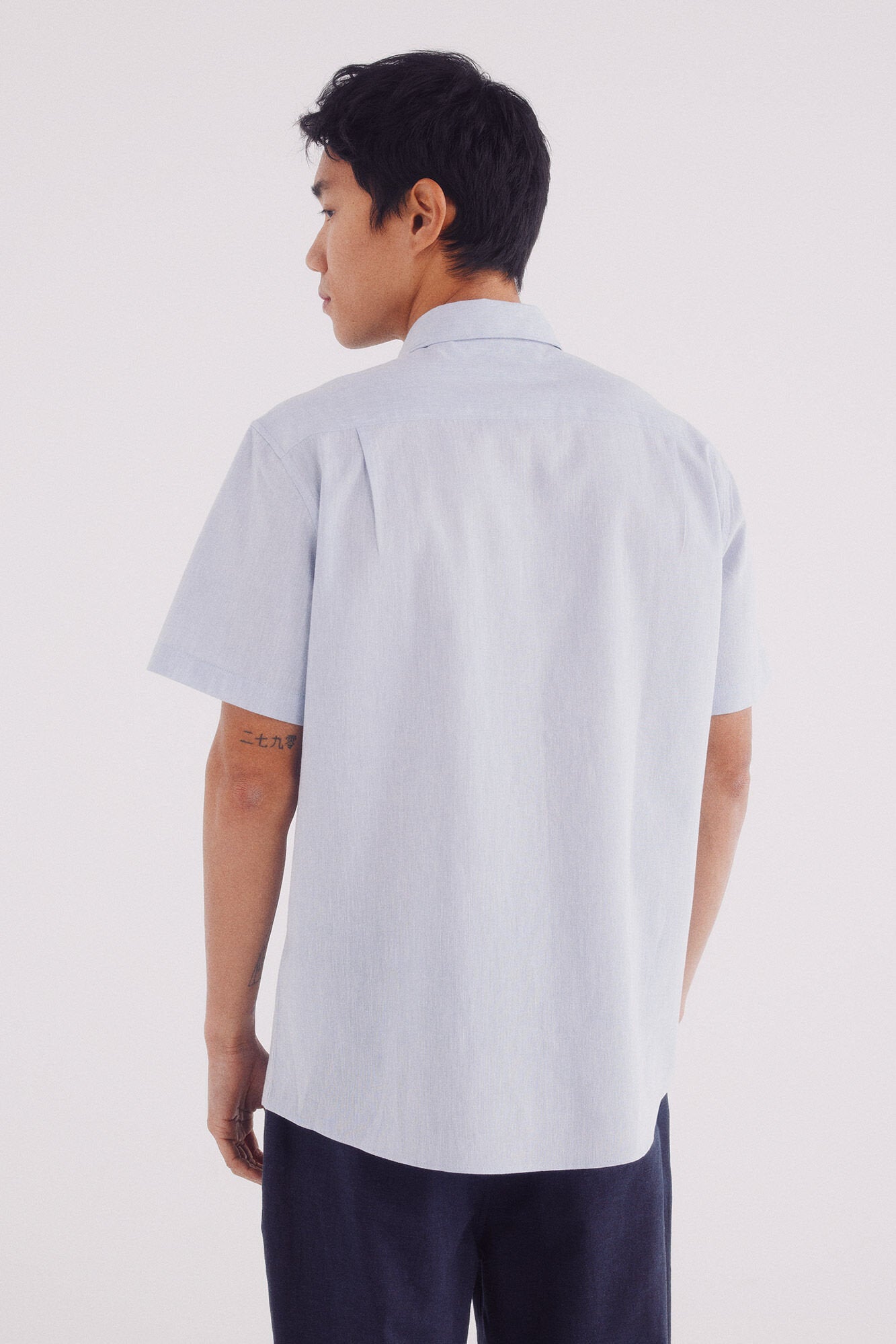Springfield_Linen Shirt with Short Sleeves_0549131_18_03