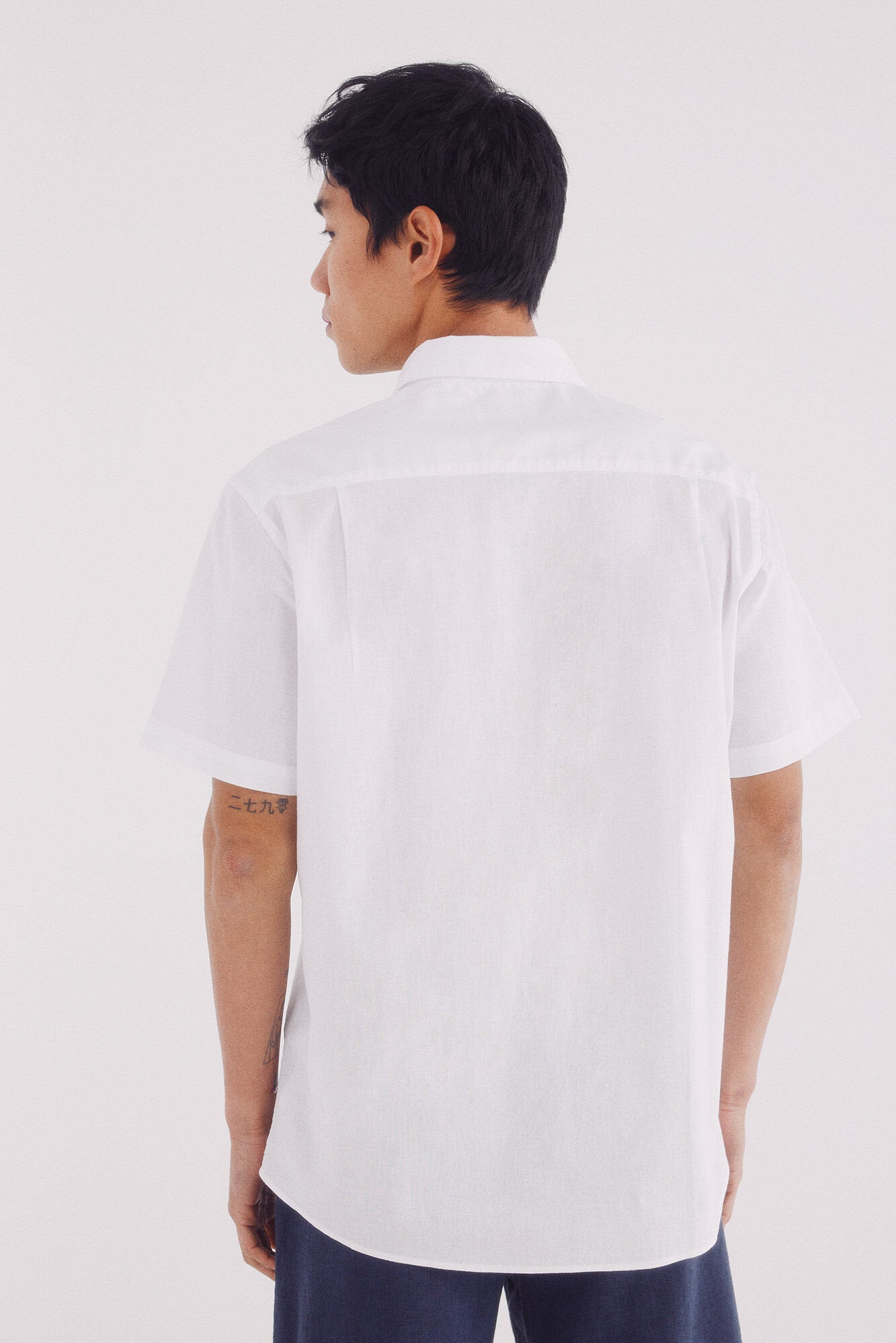 Springfield_Linen Shirt with Short Sleeves_0549131_99_04