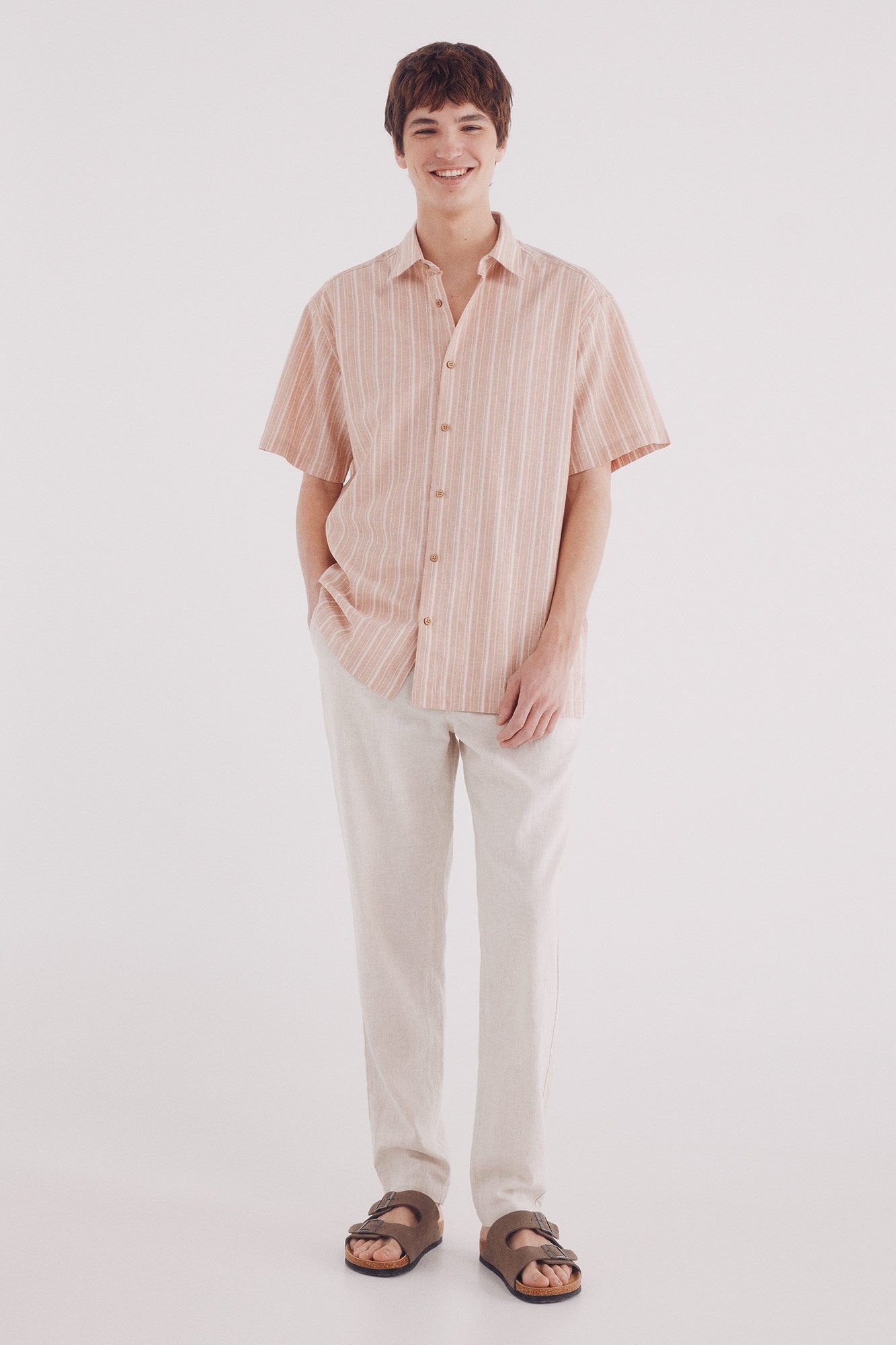 Springfield_Short Sleeve Linen Shirt with Pocket_0549133_65_04