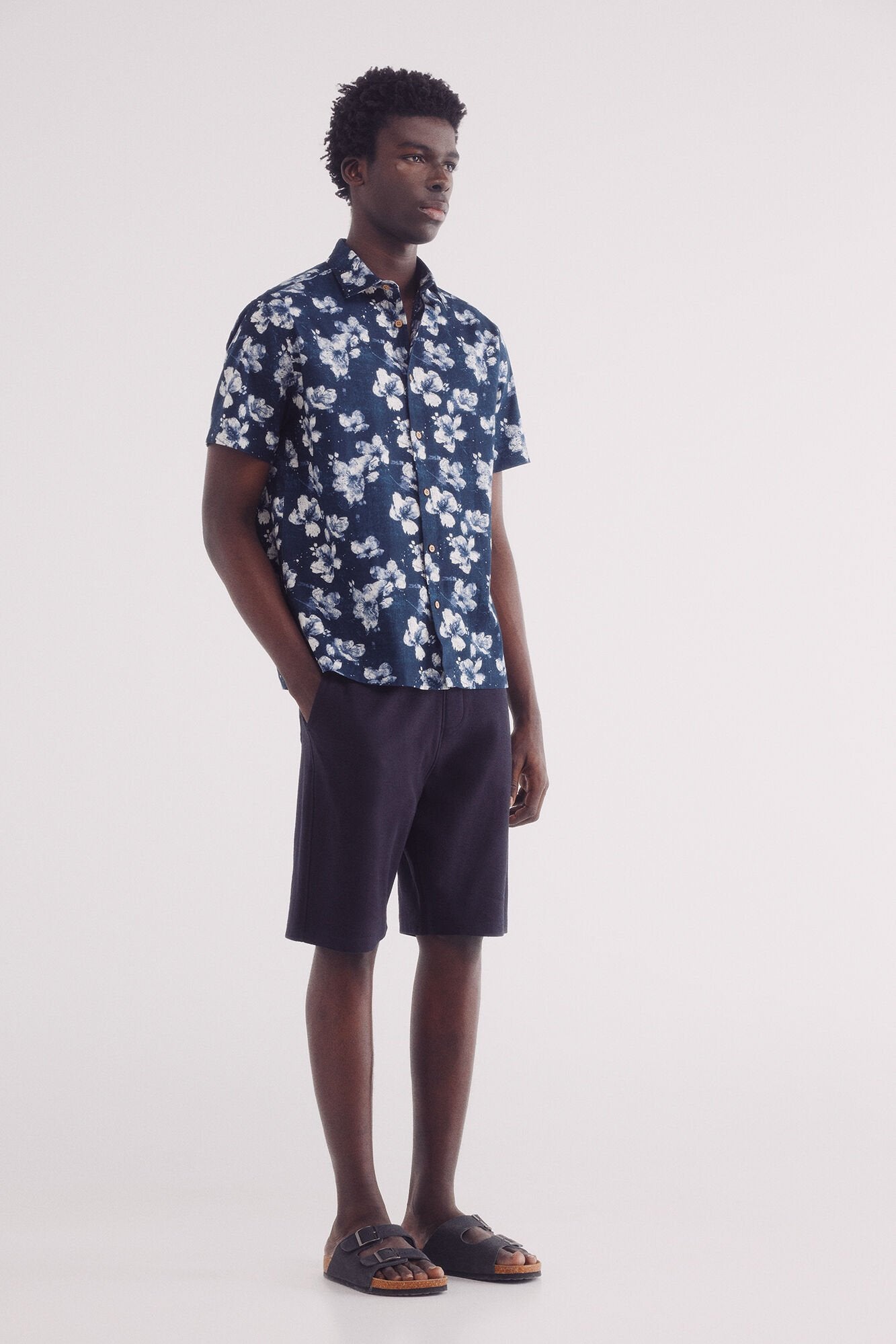 Springfield_Printed Short Sleeve Linen Shirt_0549134_11_03