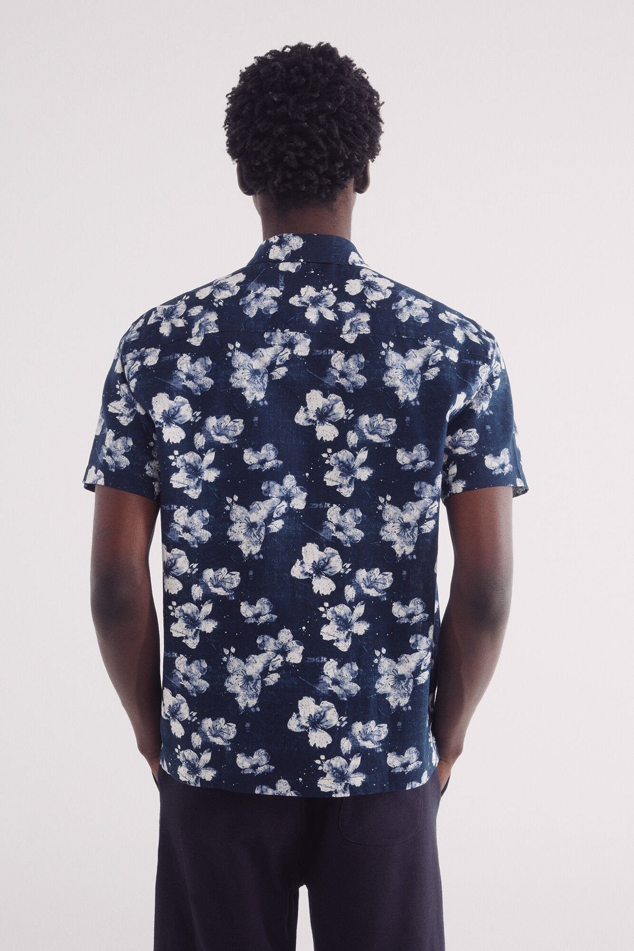 Springfield_Printed Short Sleeve Linen Shirt_0549134_11_04