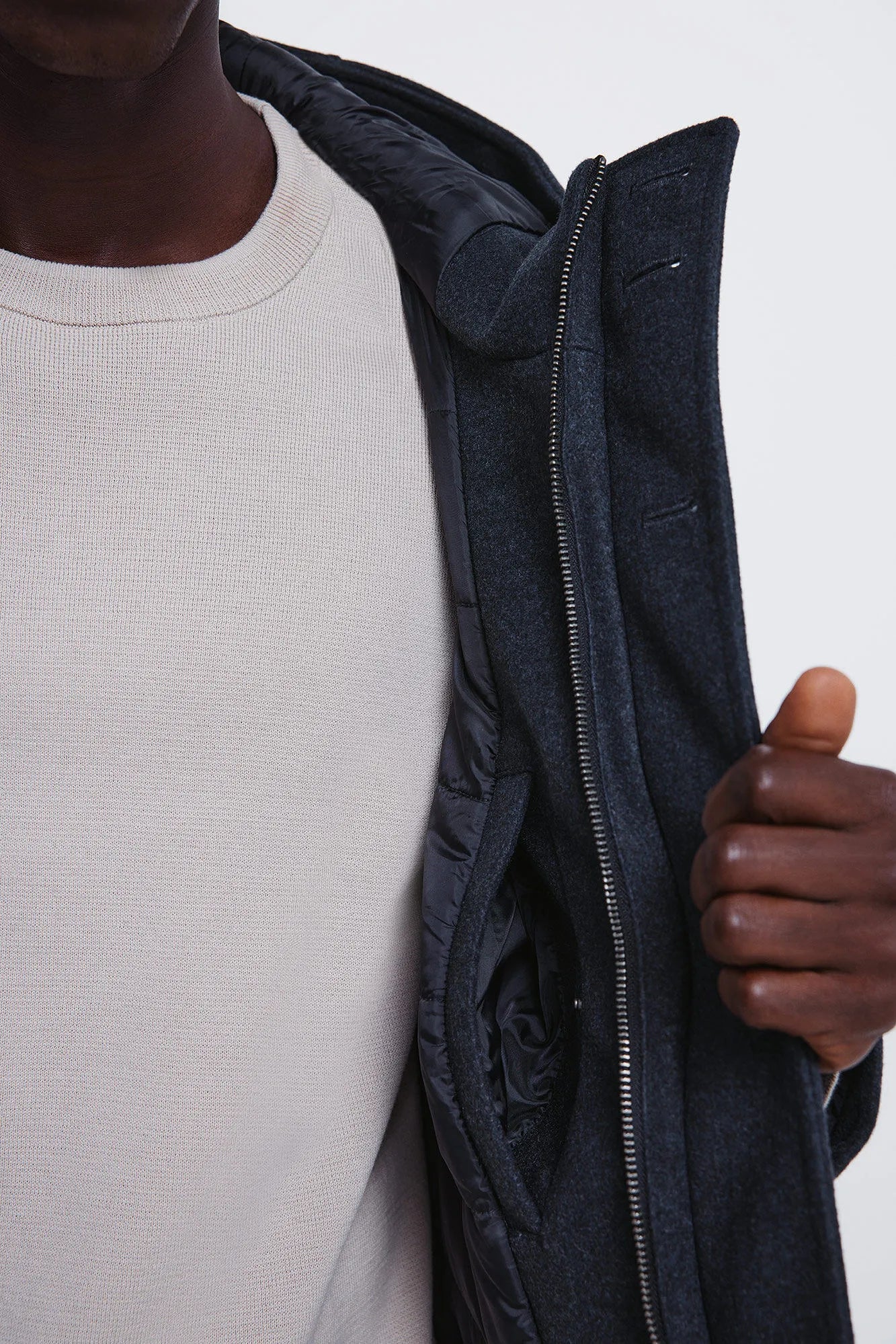 Springfield_blue_Short Wool-Effect Parka_0582657_11_04