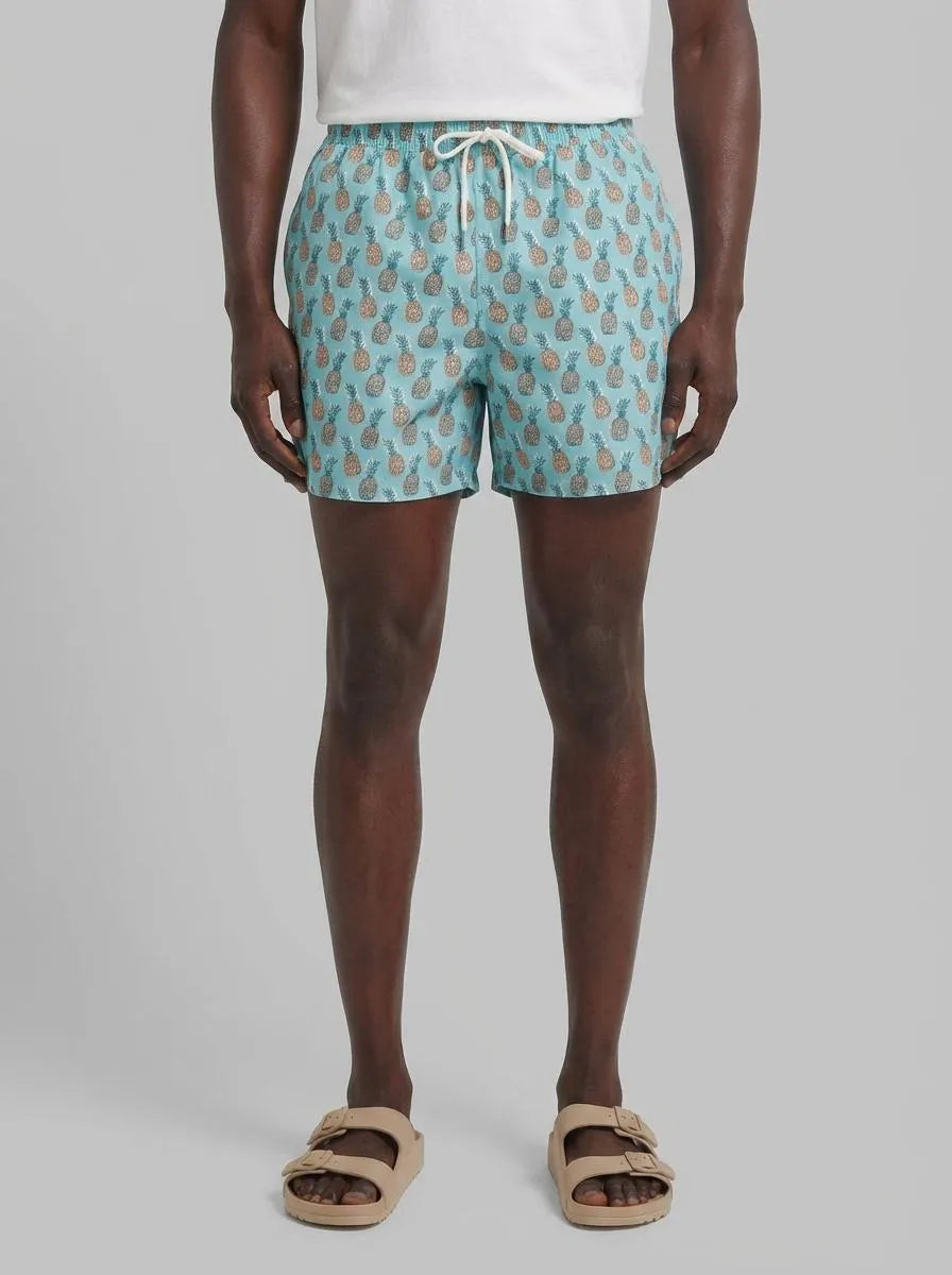 Springfield Blue Men Pineapple Print Swimwear SKU: 0593912_82 Image 00