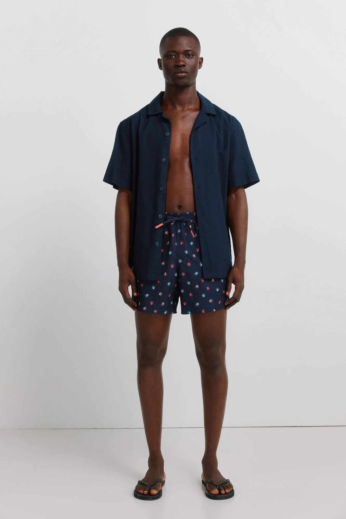 Springfield Blue Men Octopus Print Swimwear SKU: 0593922_12 Image 01