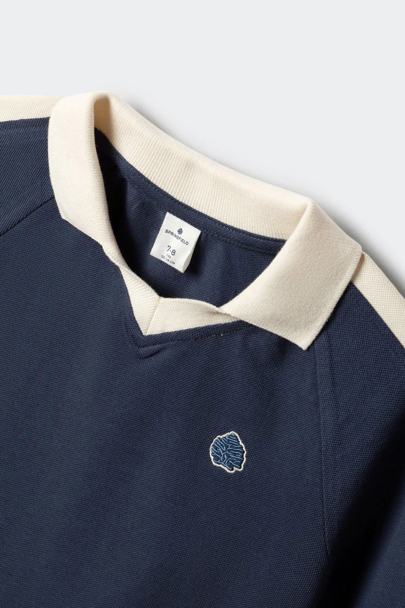 Springfield Blue Boys Cut and Sew Polo Shirt SKU: 0643124_17 Image 07