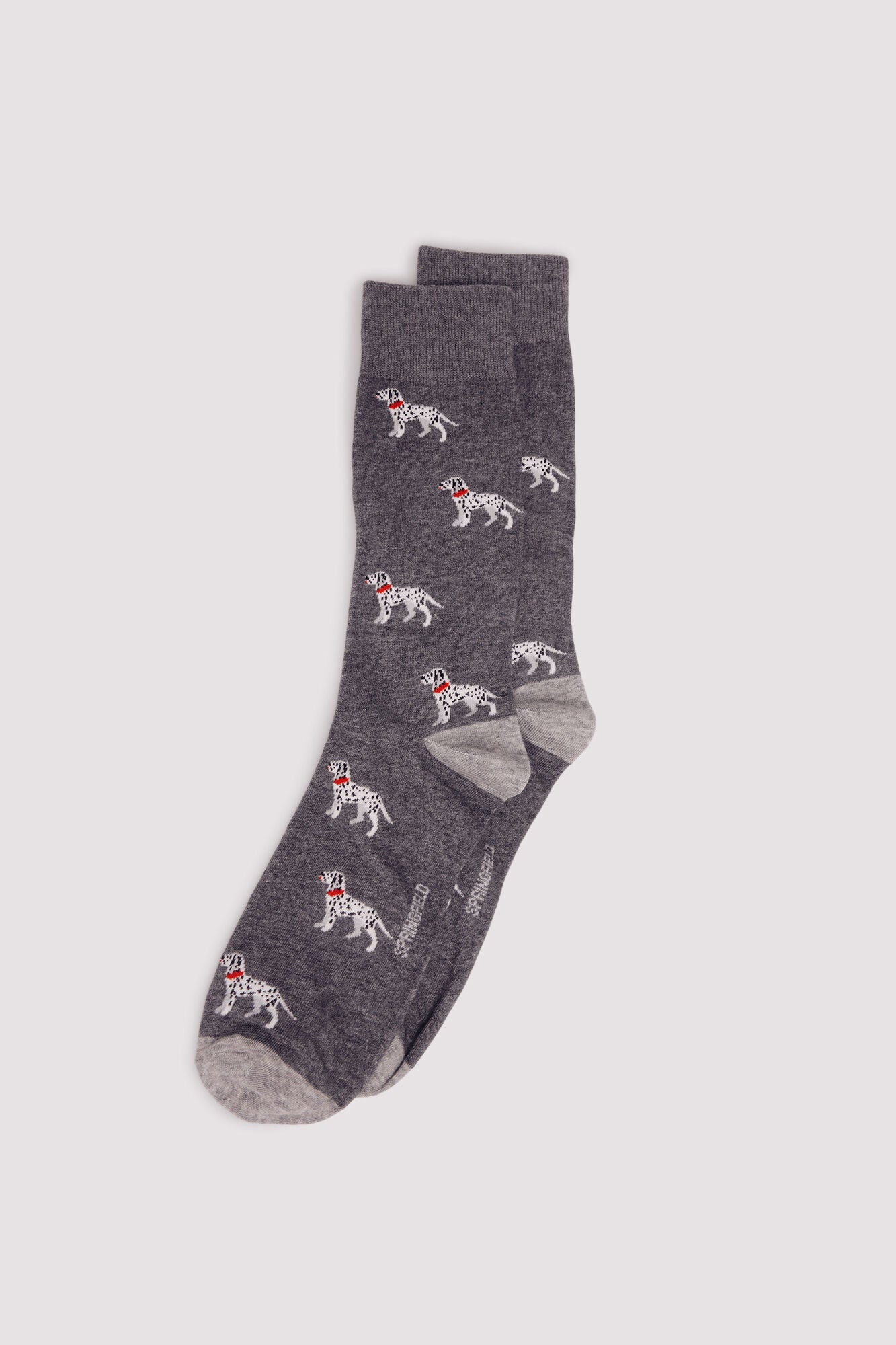 Springfield_Dark_Grey_Dalmatian Cotton Sock_0652093_42_01