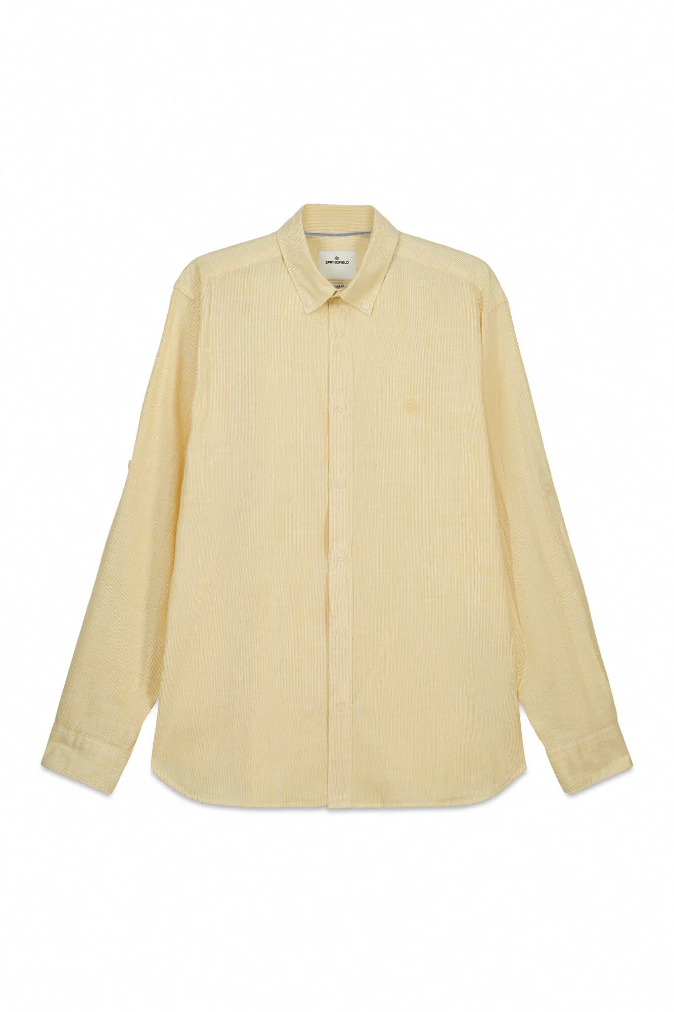 Springfield Yellow Men Lightweight Micro Striped Shirt SKU: 0943171_05 Image 06