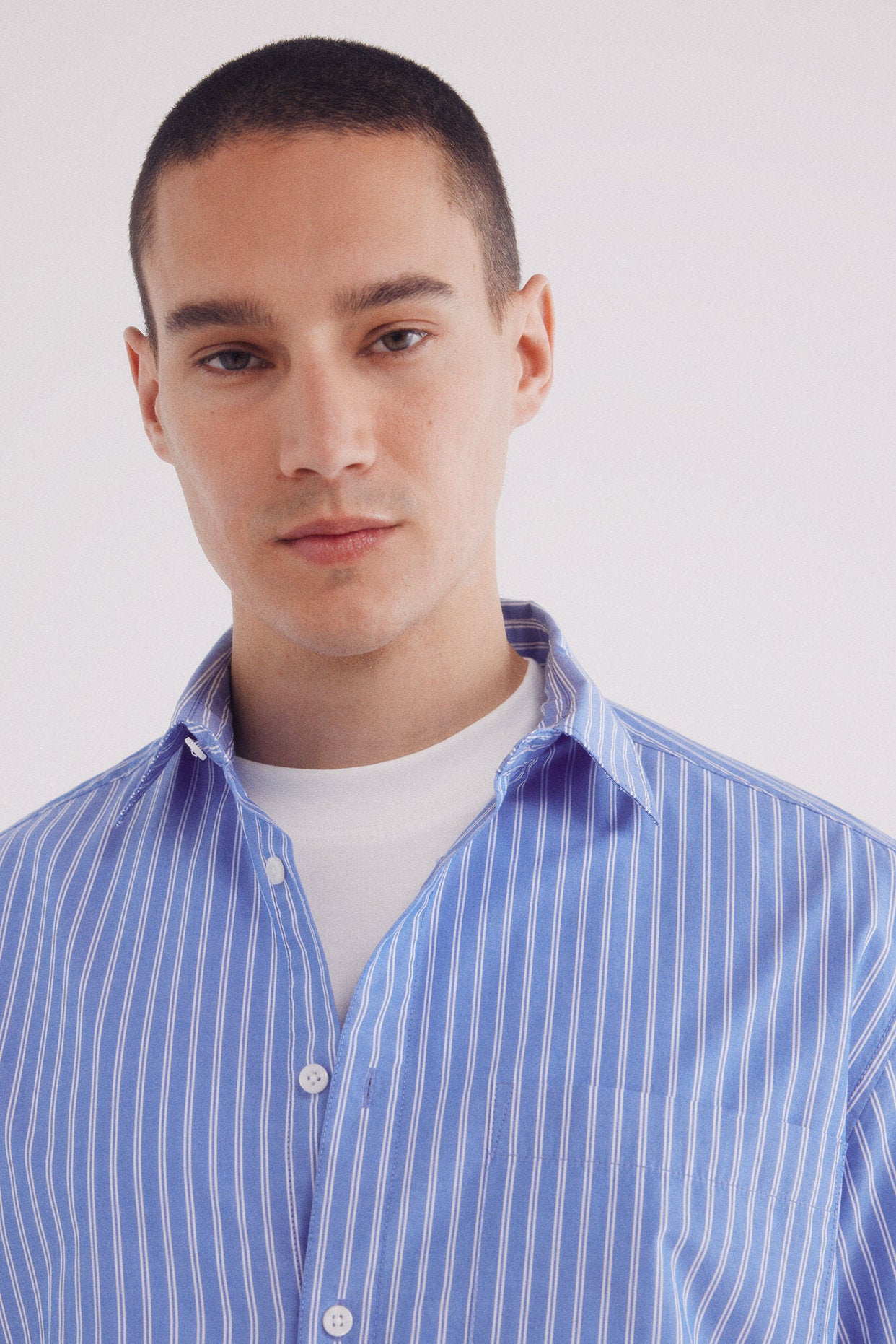 Springfield_Boxy Fit Striped Poplin Shirt_0949539_16_02